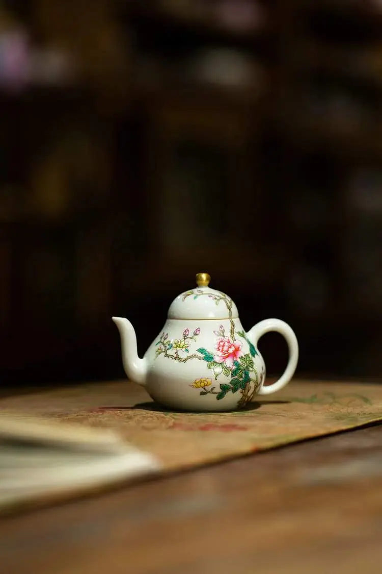 Hua Kai Fu Gui - Jing De Zhen Porcelain Teapot zycschina
