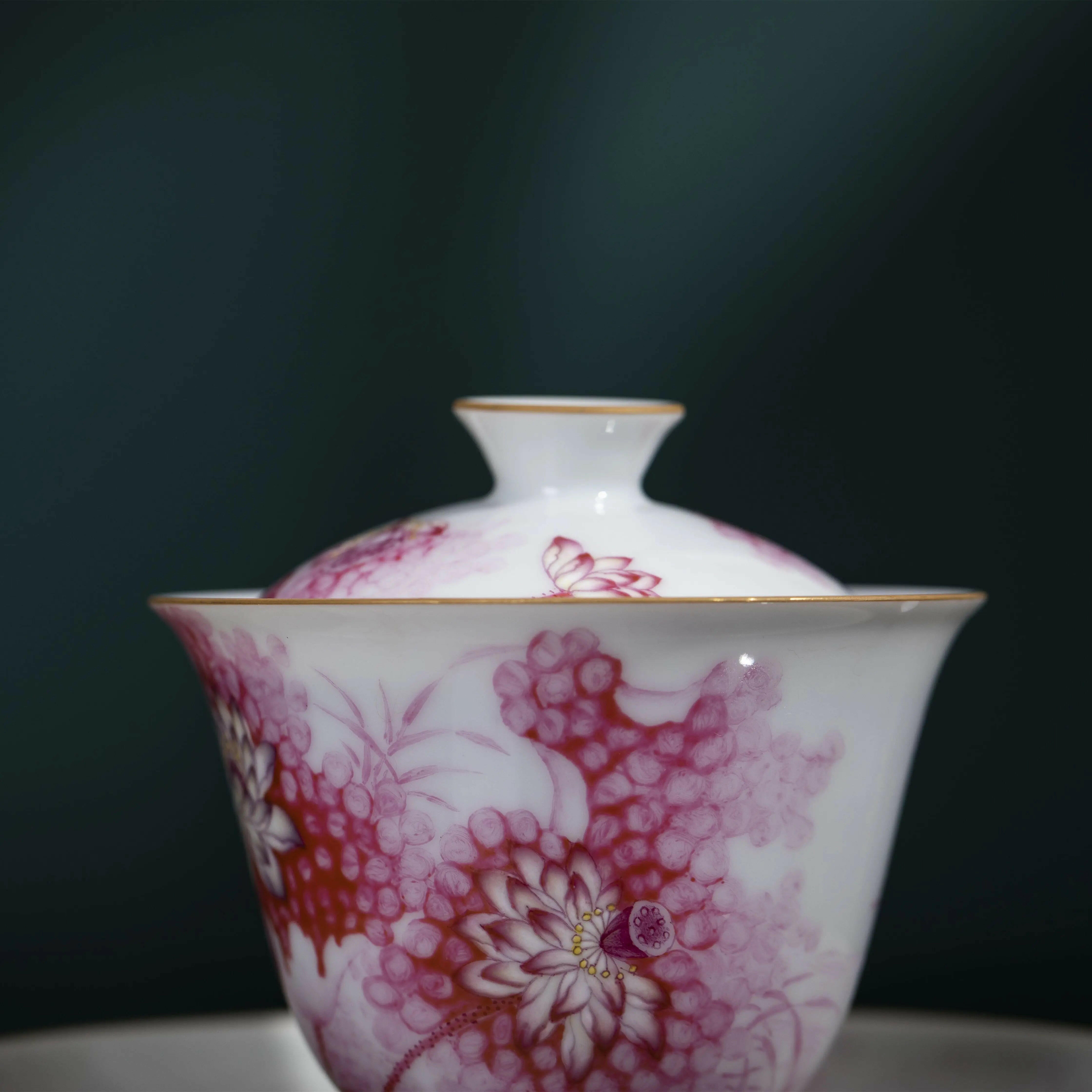 He Hua - Jing De Zhen Porcelain Gaiwan zycschina