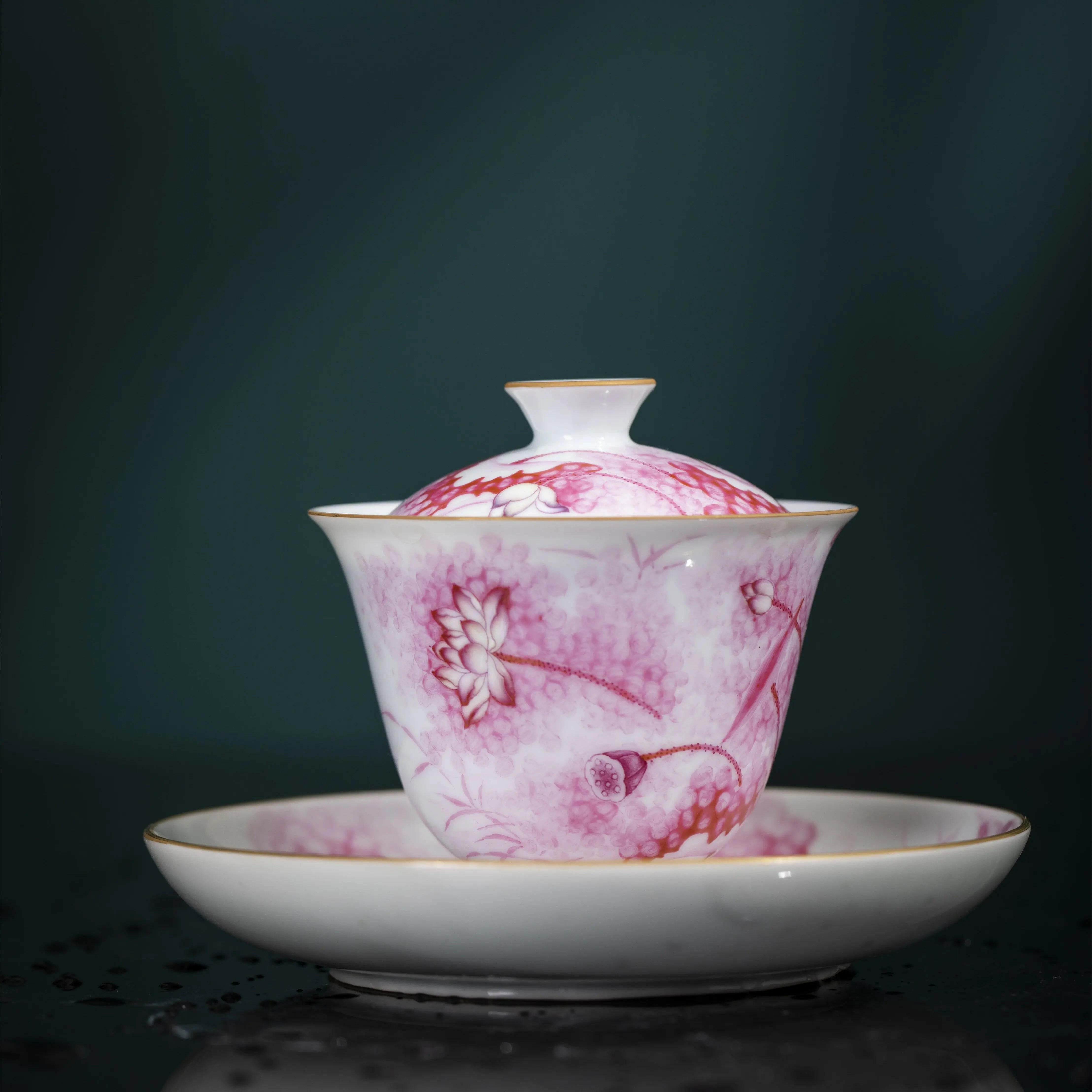 He Hua - Jing De Zhen Porcelain Gaiwan zycschina
