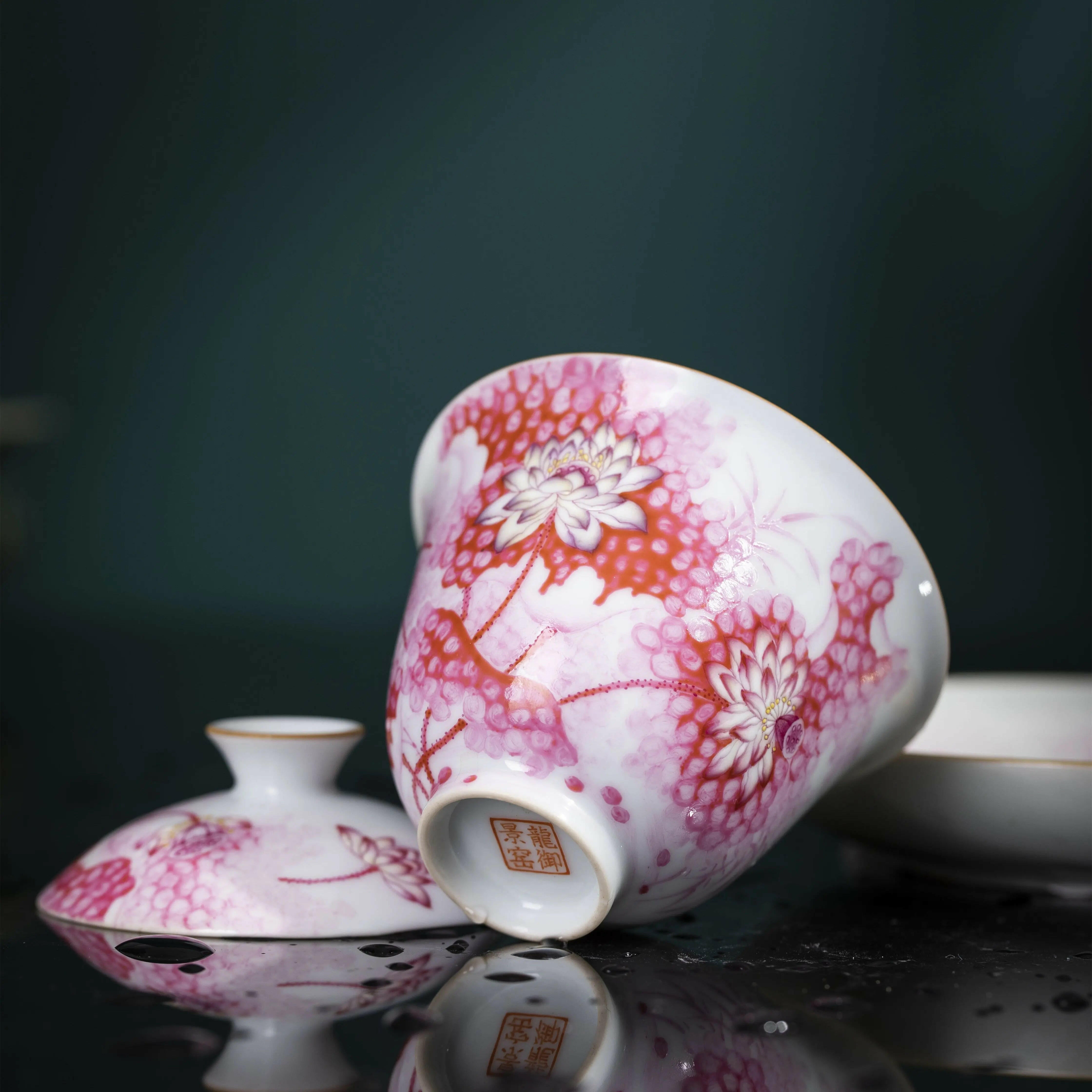 He Hua - Jing De Zhen Porcelain Gaiwan zycschina