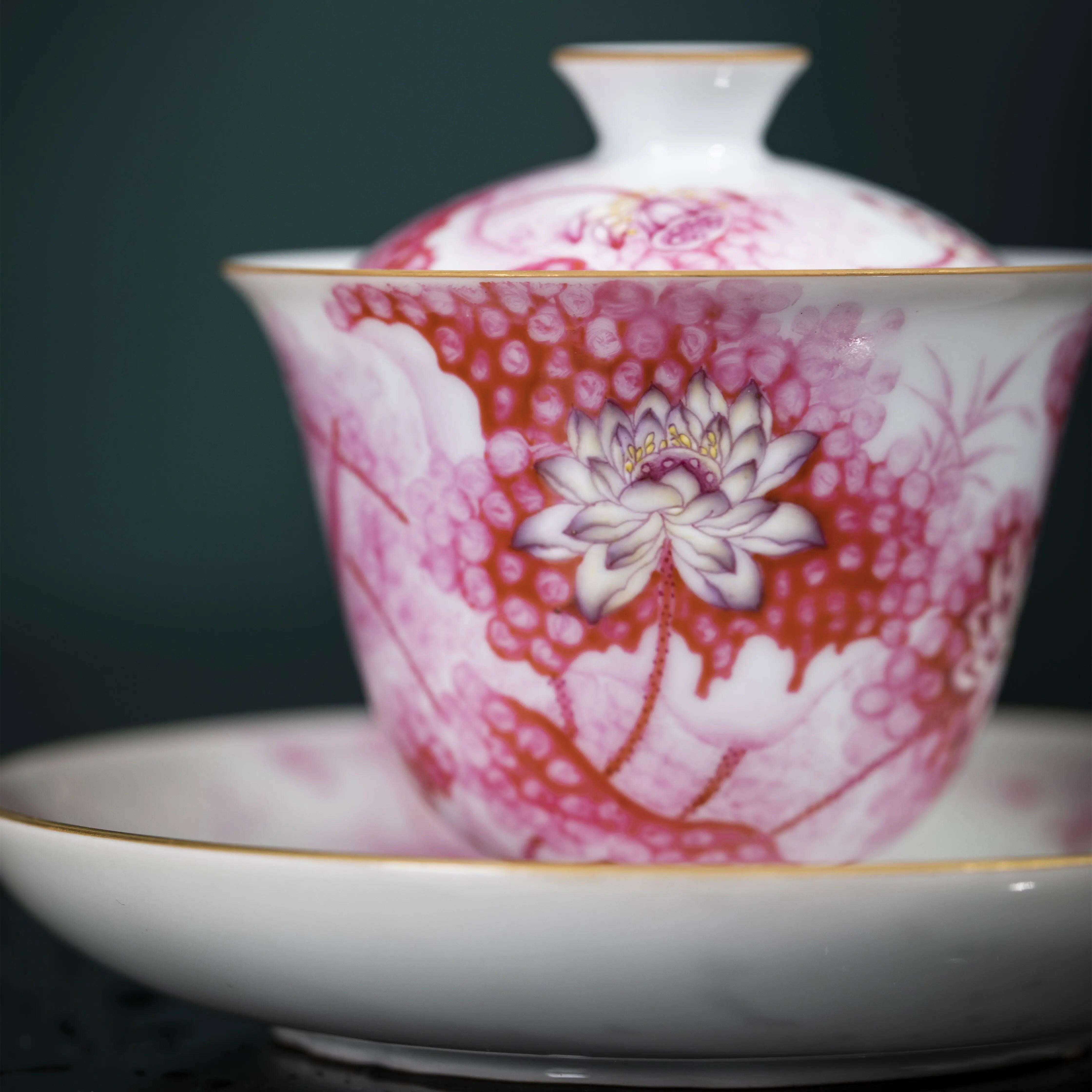 He Hua - Jing De Zhen Porcelain Gaiwan zycschina