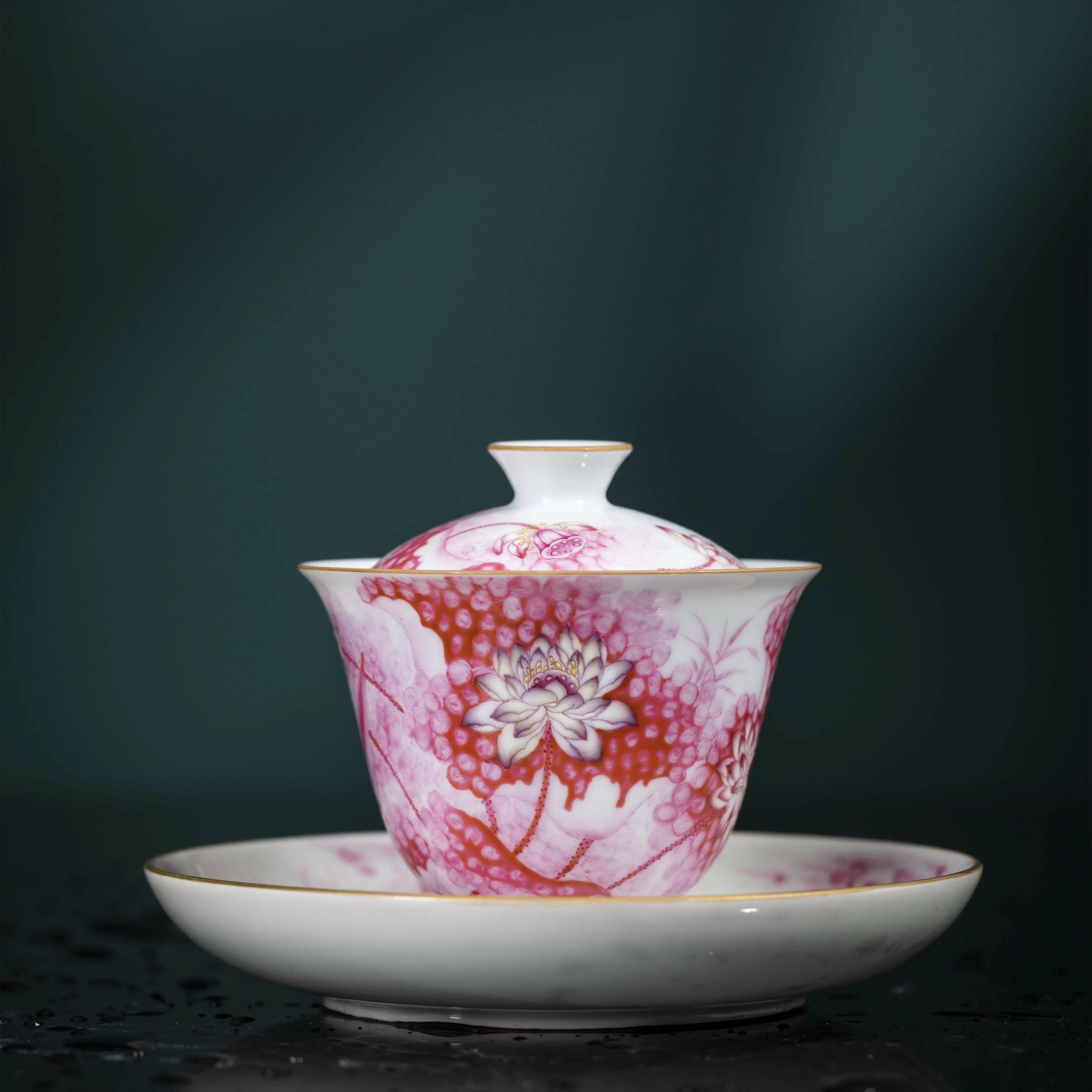 He Hua - Jing De Zhen Porcelain Gaiwan zycschina