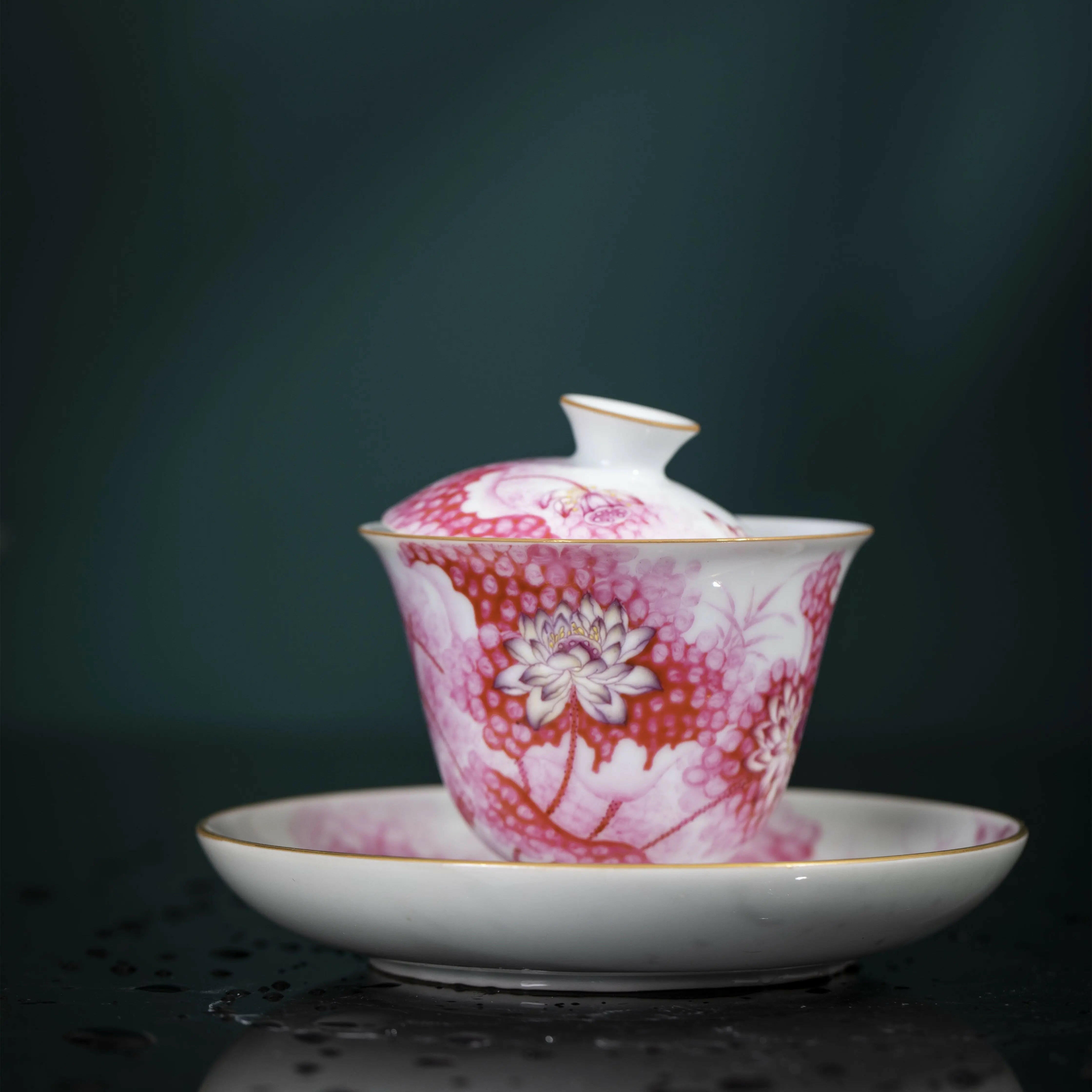 He Hua - Jing De Zhen Porcelain Gaiwan zycschina