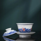 Hai Shui Yu Wen - Jing De Zhen Porcelain Gaiwan zycschina