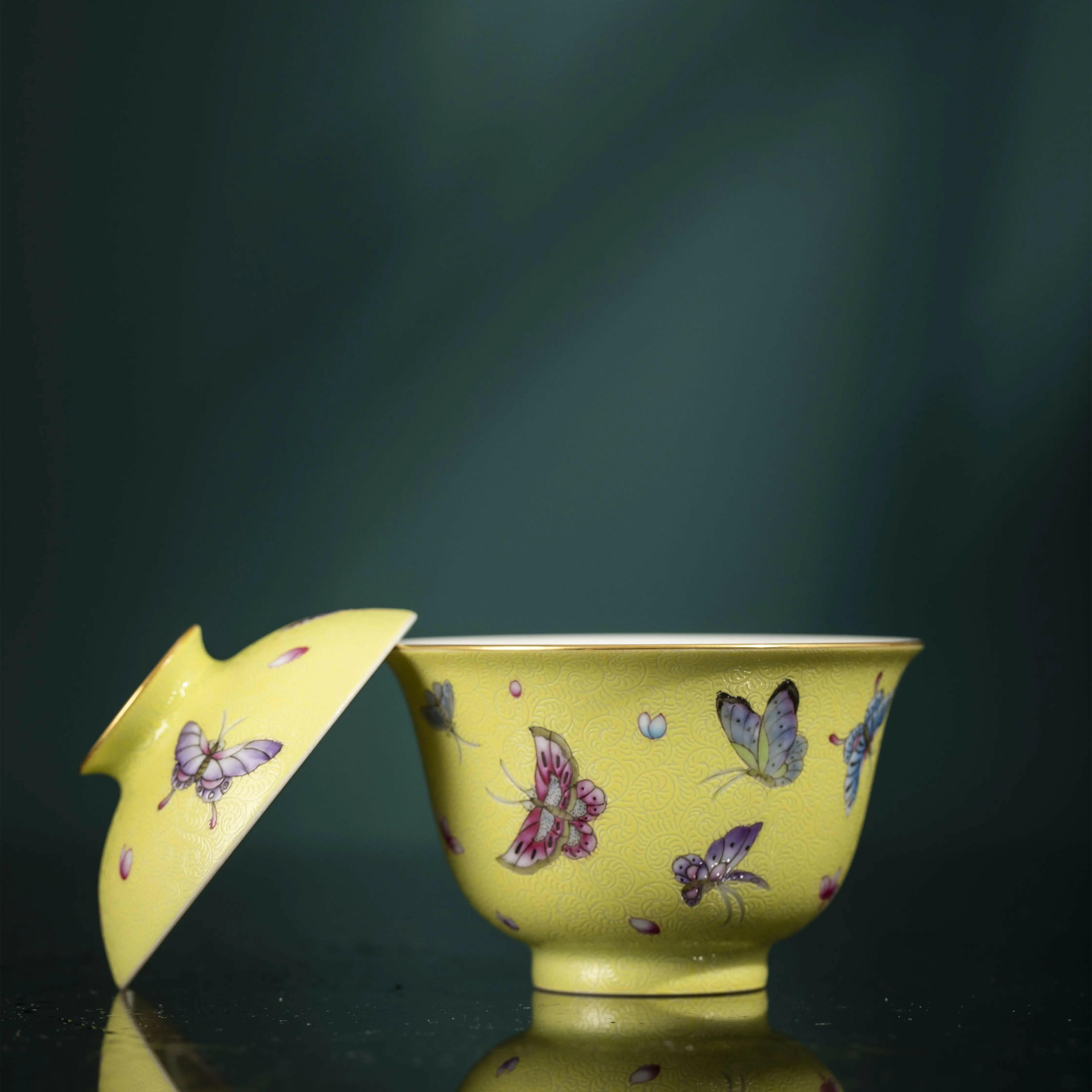 Hua Die - Jing De Zhen Porcelain Gaiwan zycschina