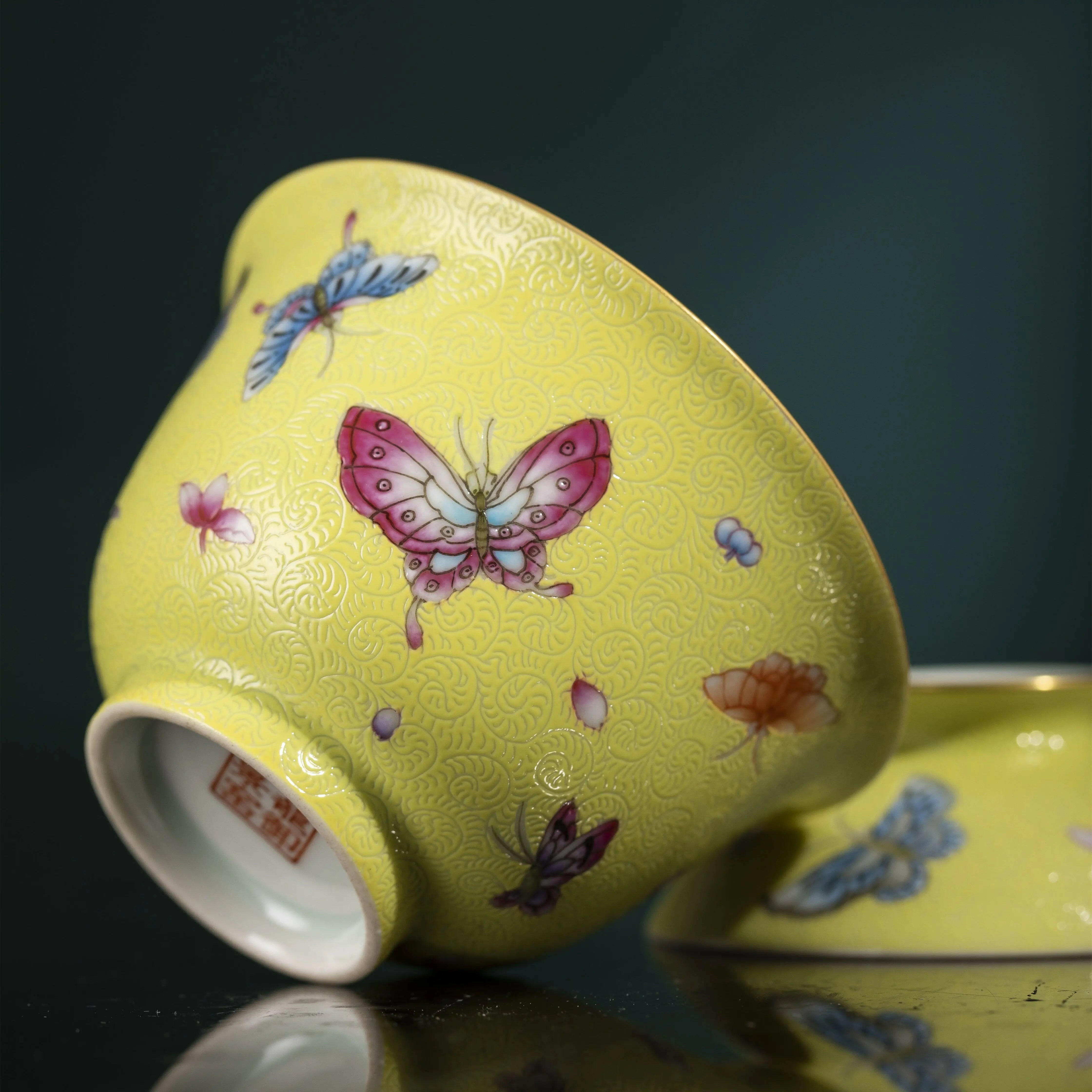 Hua Die - Jing De Zhen Porcelain Gaiwan zycschina