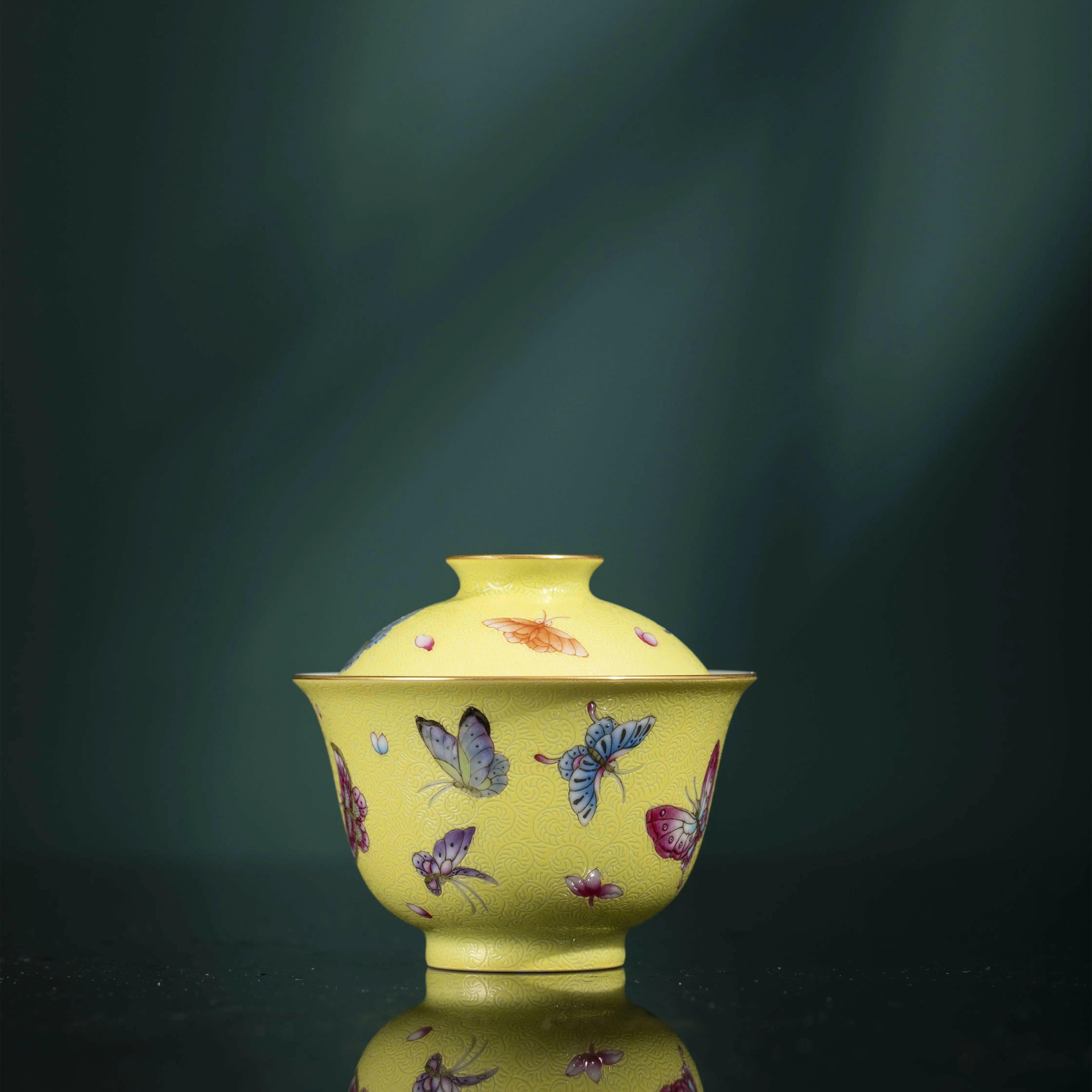Hua Die - Jing De Zhen Porcelain Gaiwan zycschina