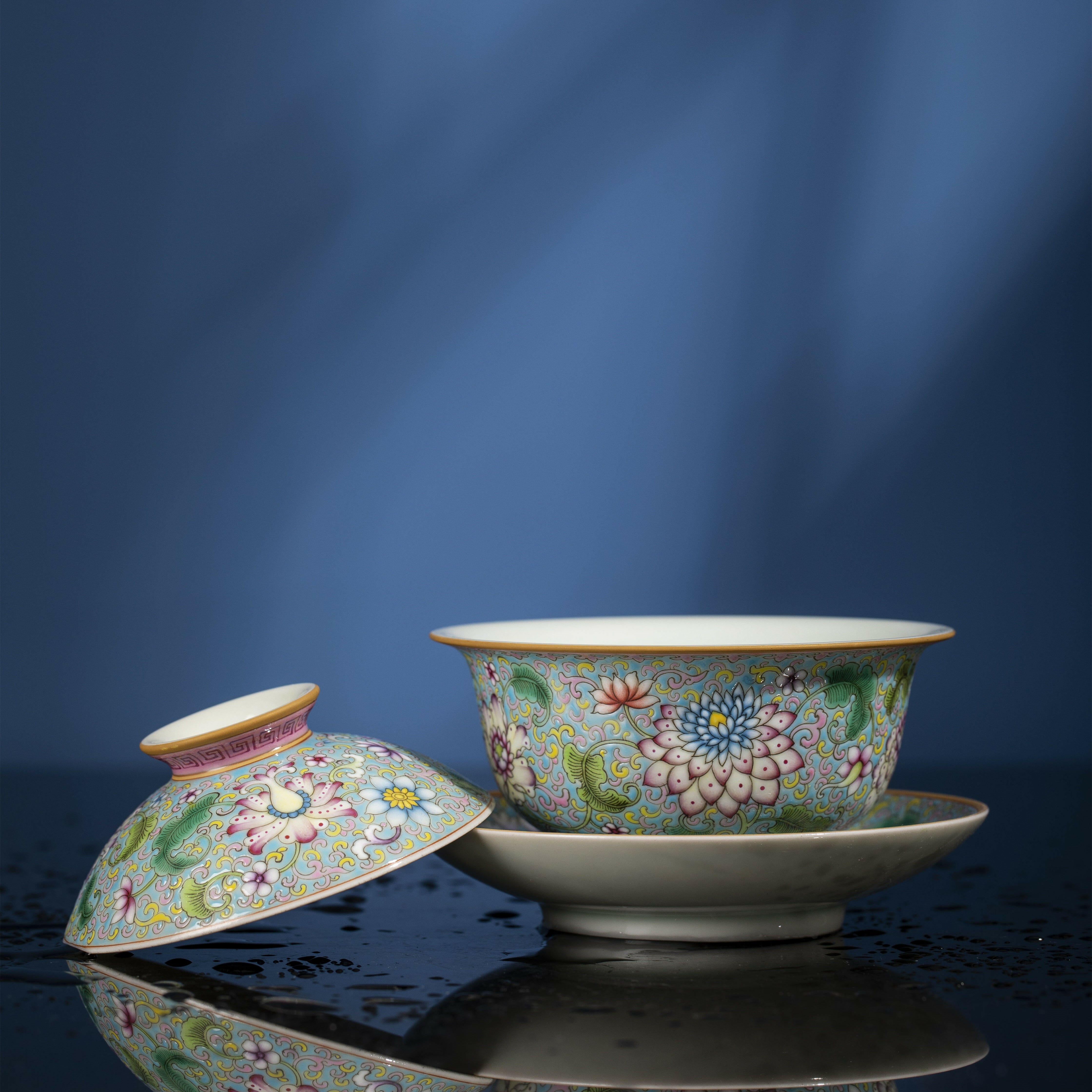 Fa Lang Cai - Jing De Zhen Porcelain Gaiwan zycschina