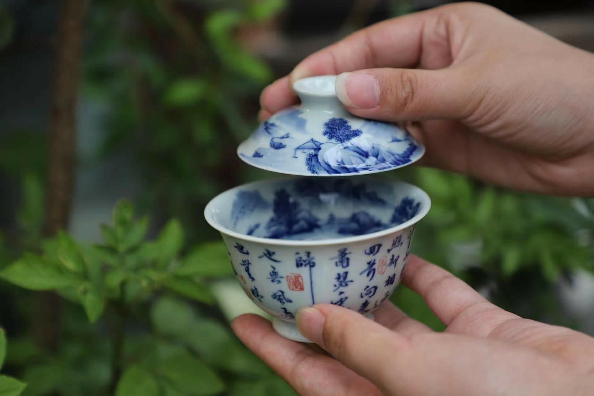 Shan Shui Shi Ci - Jing De Zhen Porcelain Gaiwan zycschina