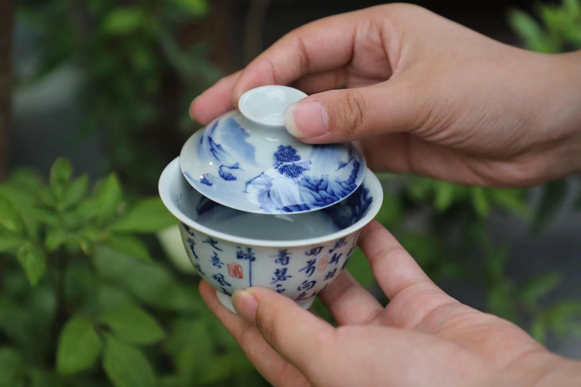 Shan Shui Shi Ci - Jing De Zhen Porcelain Gaiwan zycschina