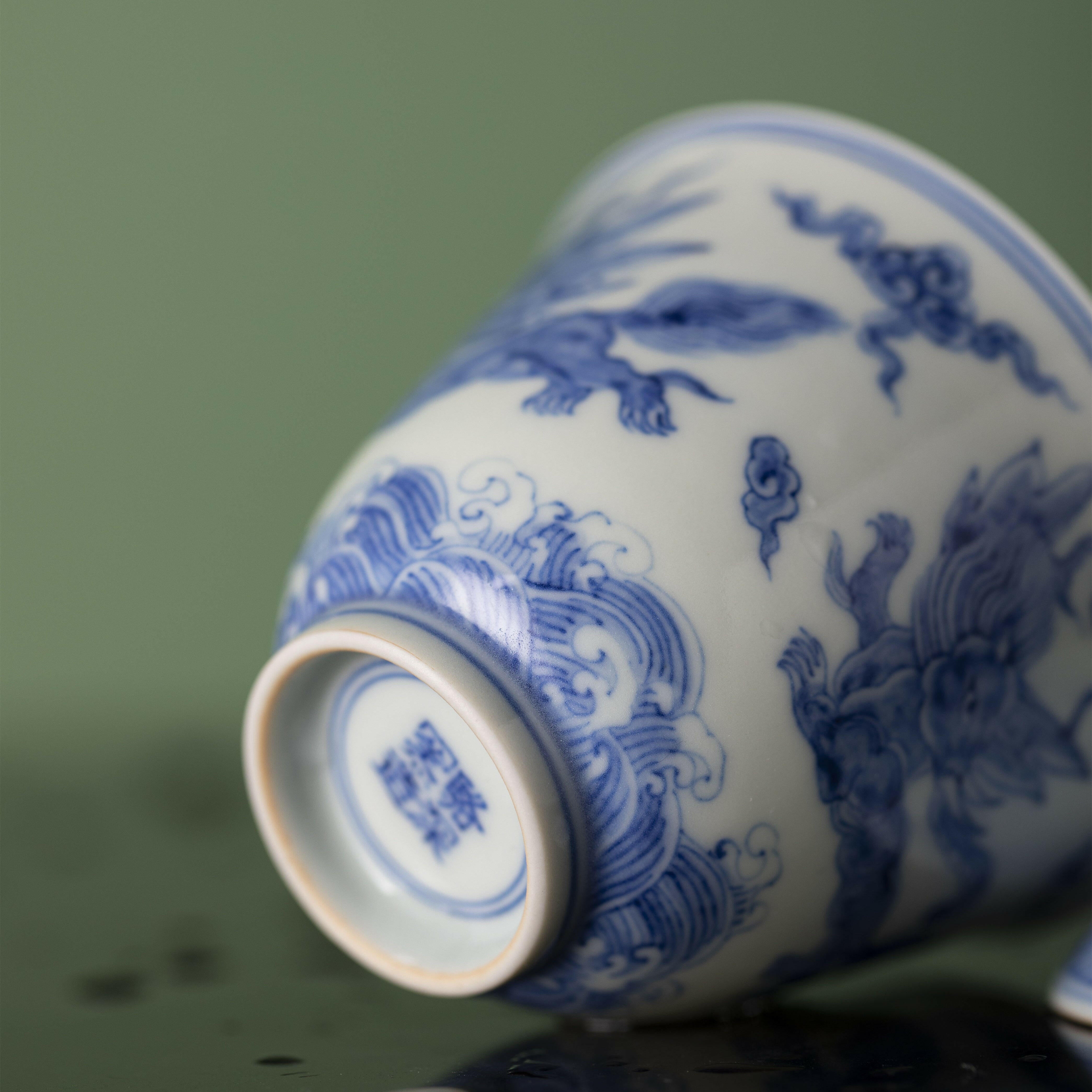 Hai Shui Rui Shou - Jing De Zhen Porcelain Gaiwan zycschina