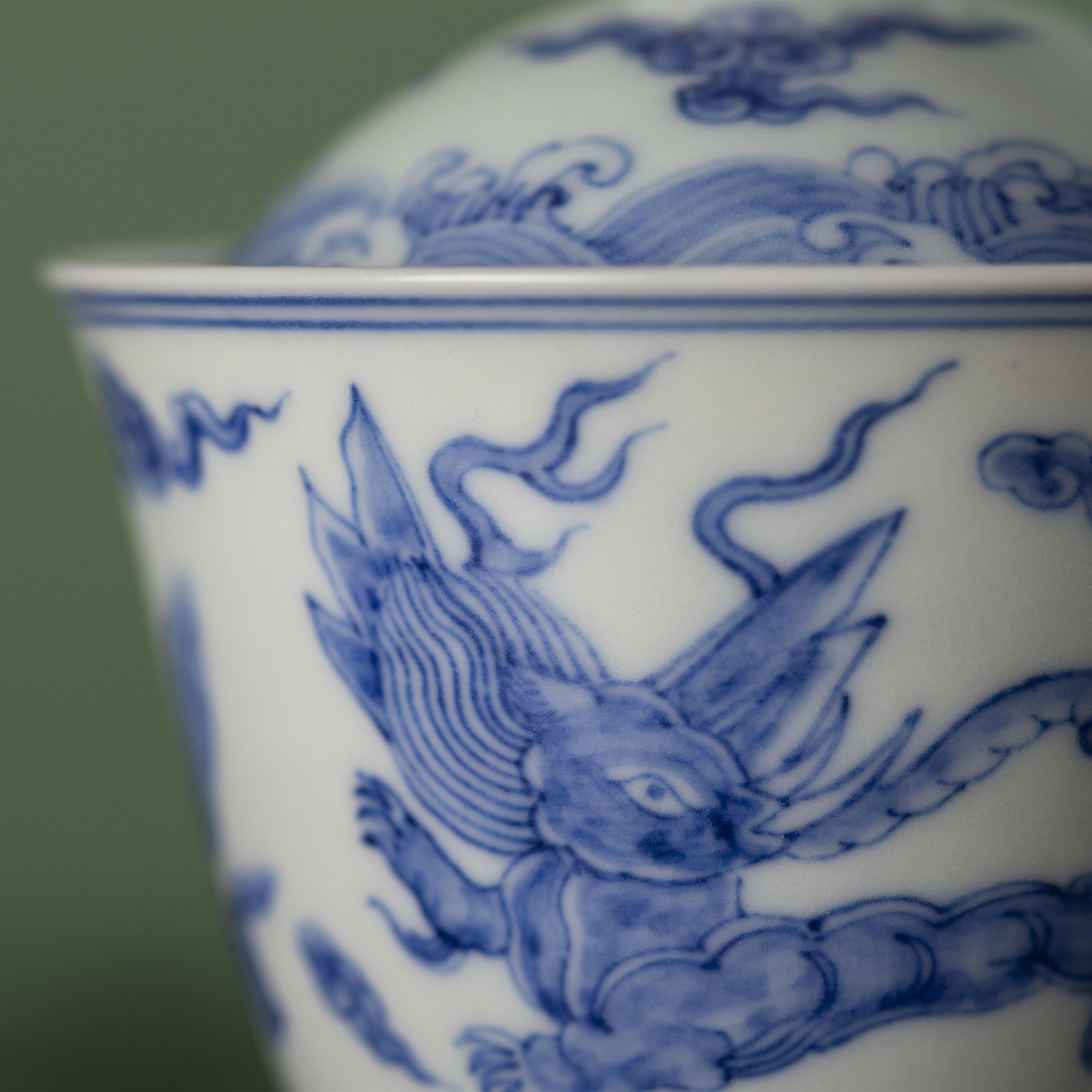 Hai Shui Rui Shou - Jing De Zhen Porcelain Gaiwan zycschina