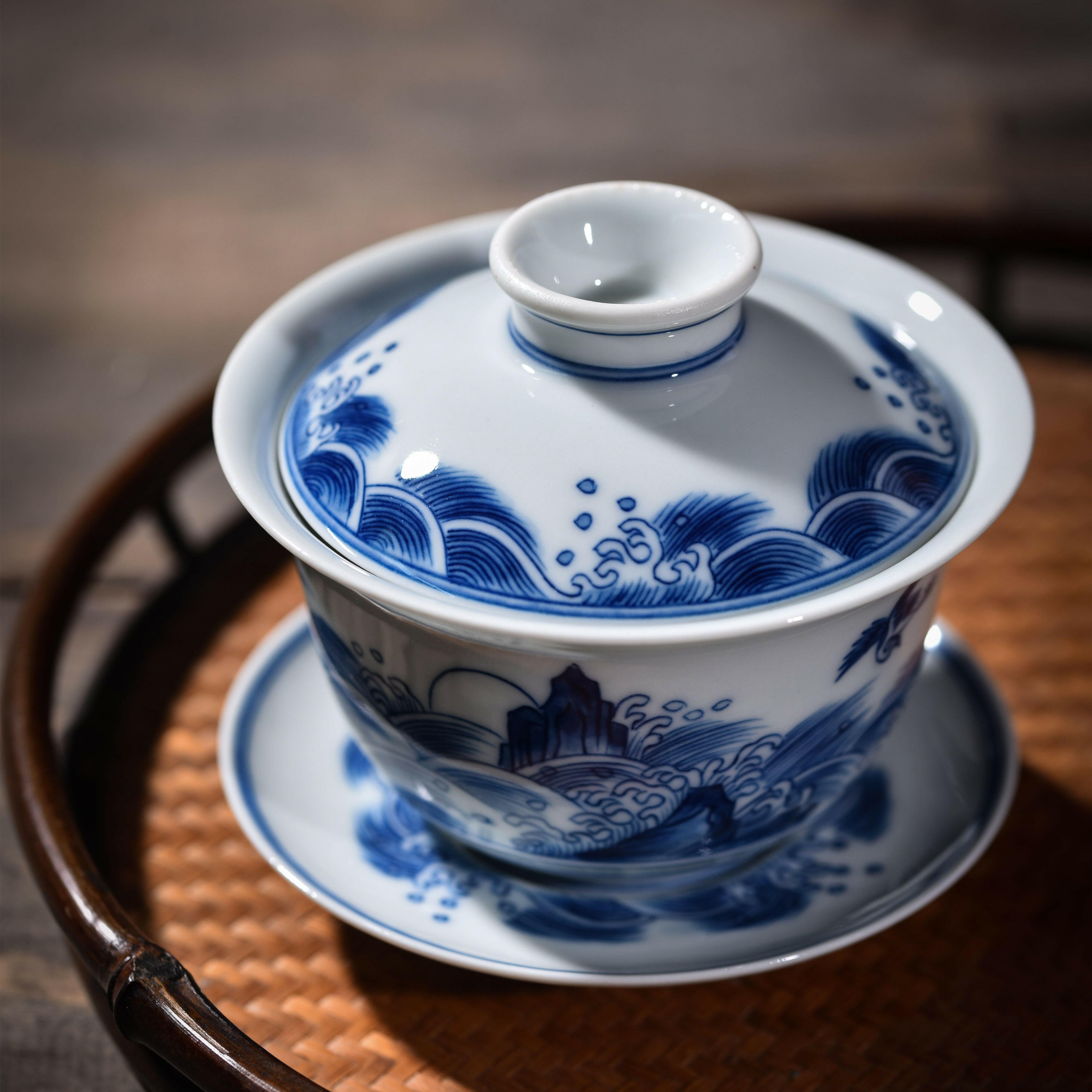 Hai Wu Tian Chou - Jing De Zhen Porcelain Gaiwan zycschina