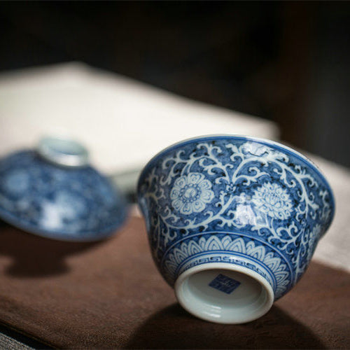 Bai Chan Zhi Hua Hui - Jing De Zhen Porcelain Gaiwan zycschina