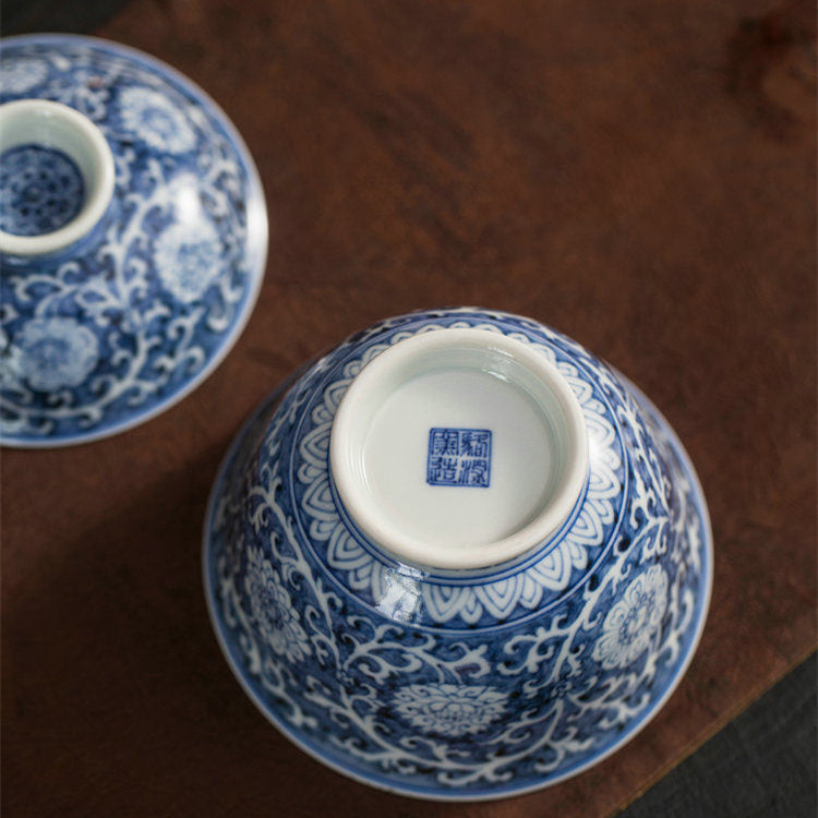 Bai Chan Zhi Hua Hui - Jing De Zhen Porcelain Gaiwan zycschina