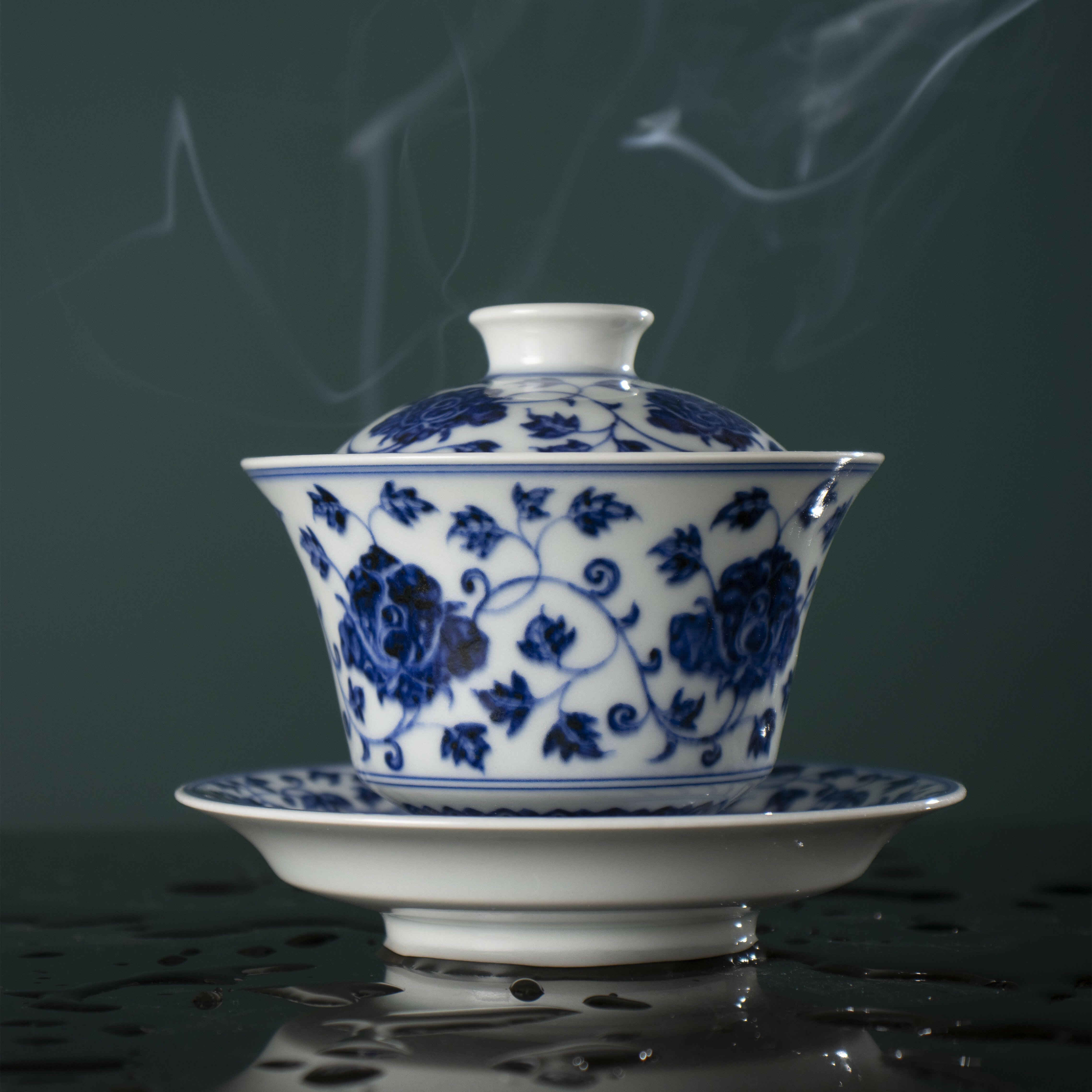 Chan Zhi Mu Dan - Jing De Zhen Porcelain Gaiwan zycschina