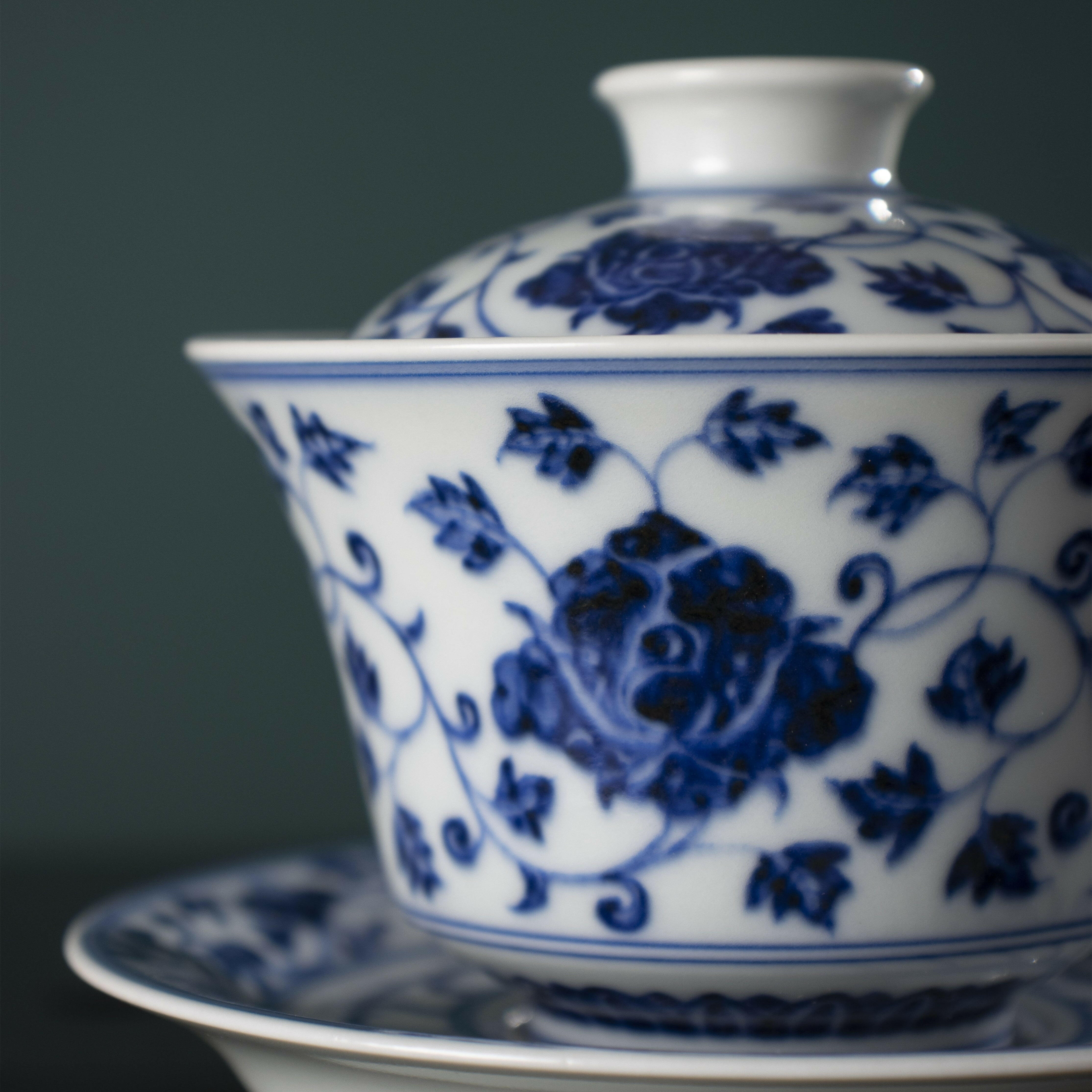 Chan Zhi Mu Dan - Jing De Zhen Porcelain Gaiwan zycschina