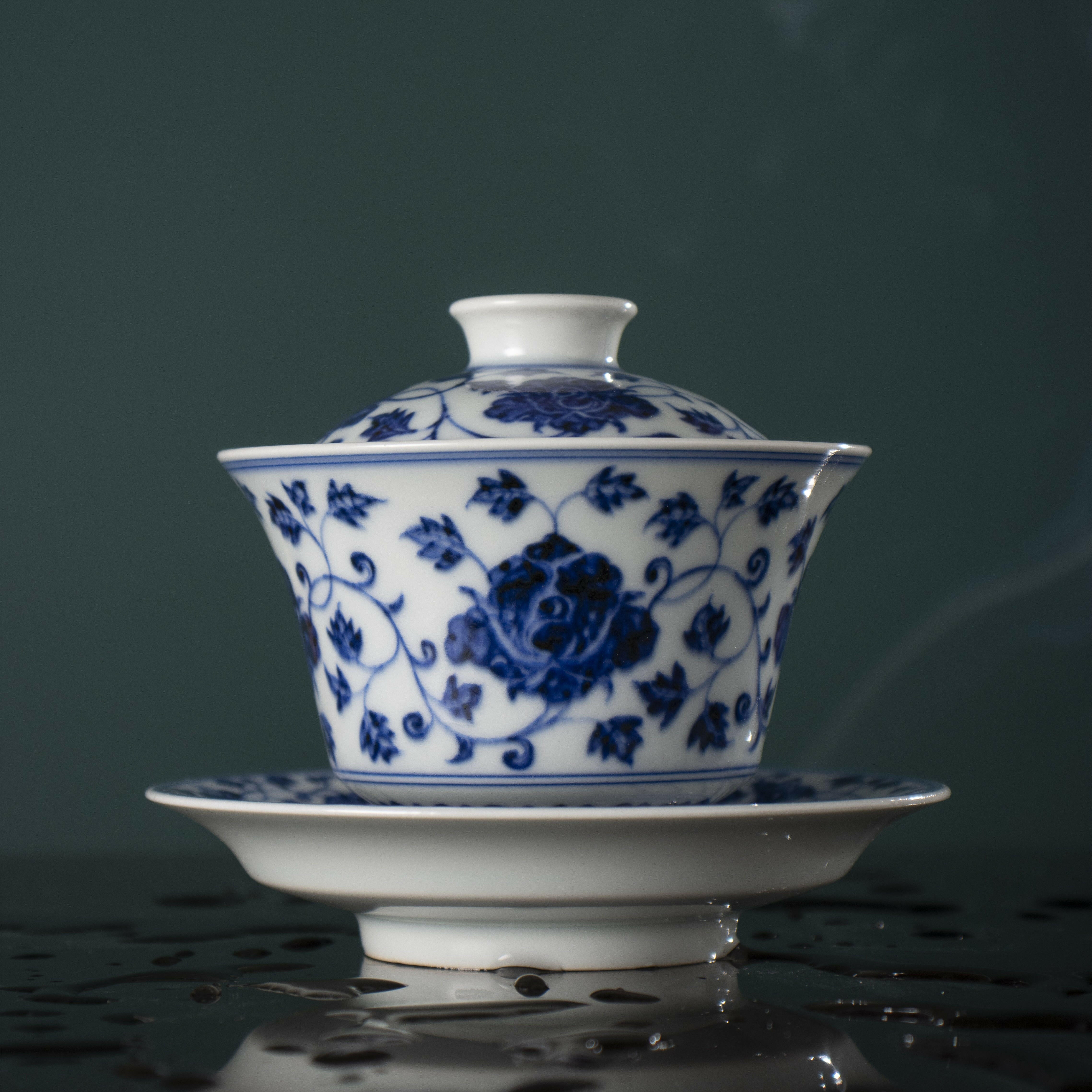 Chan Zhi Mu Dan - Jing De Zhen Porcelain Gaiwan zycschina