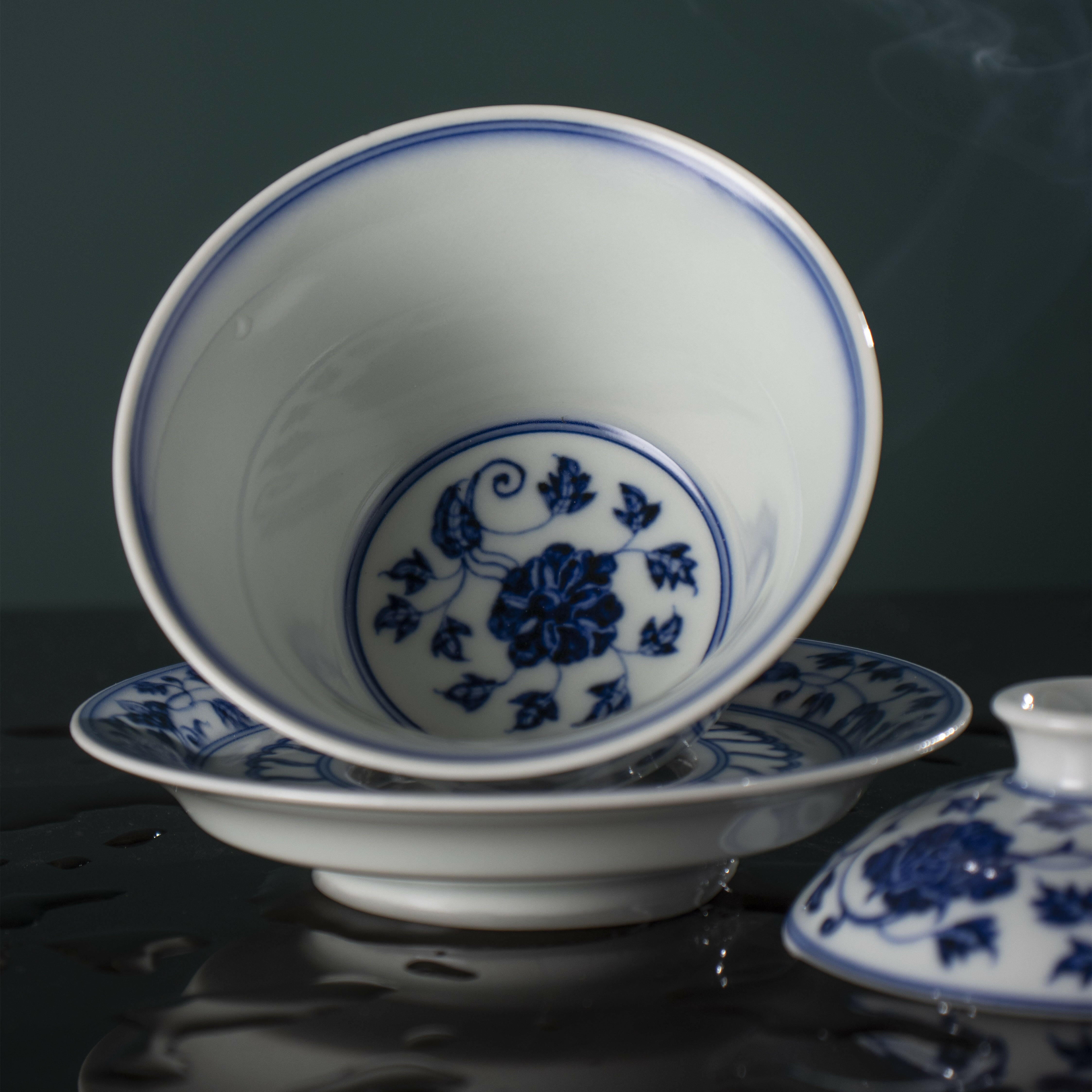 Chan Zhi Mu Dan - Jing De Zhen Porcelain Gaiwan zycschina