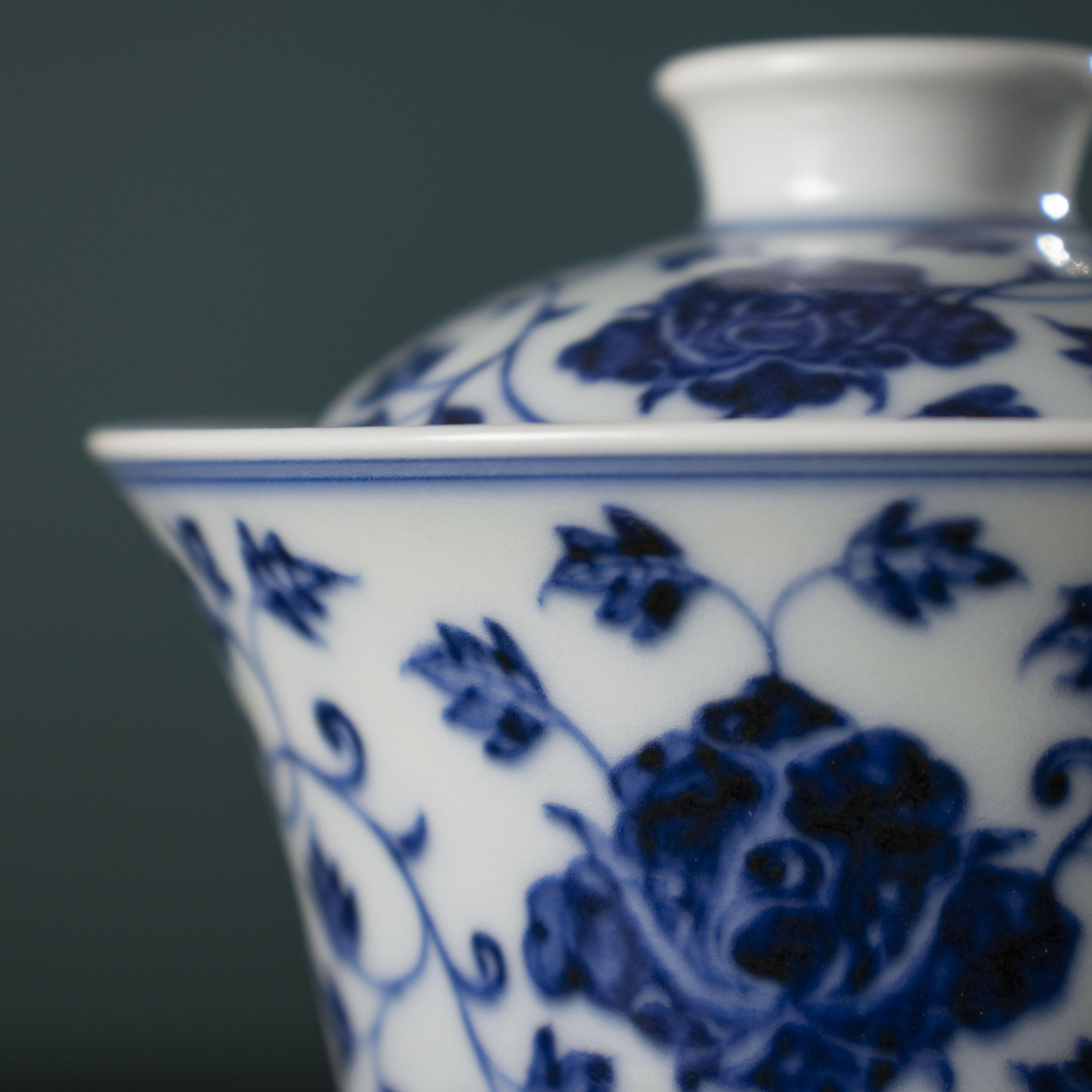 Chan Zhi Mu Dan - Jing De Zhen Porcelain Gaiwan zycschina