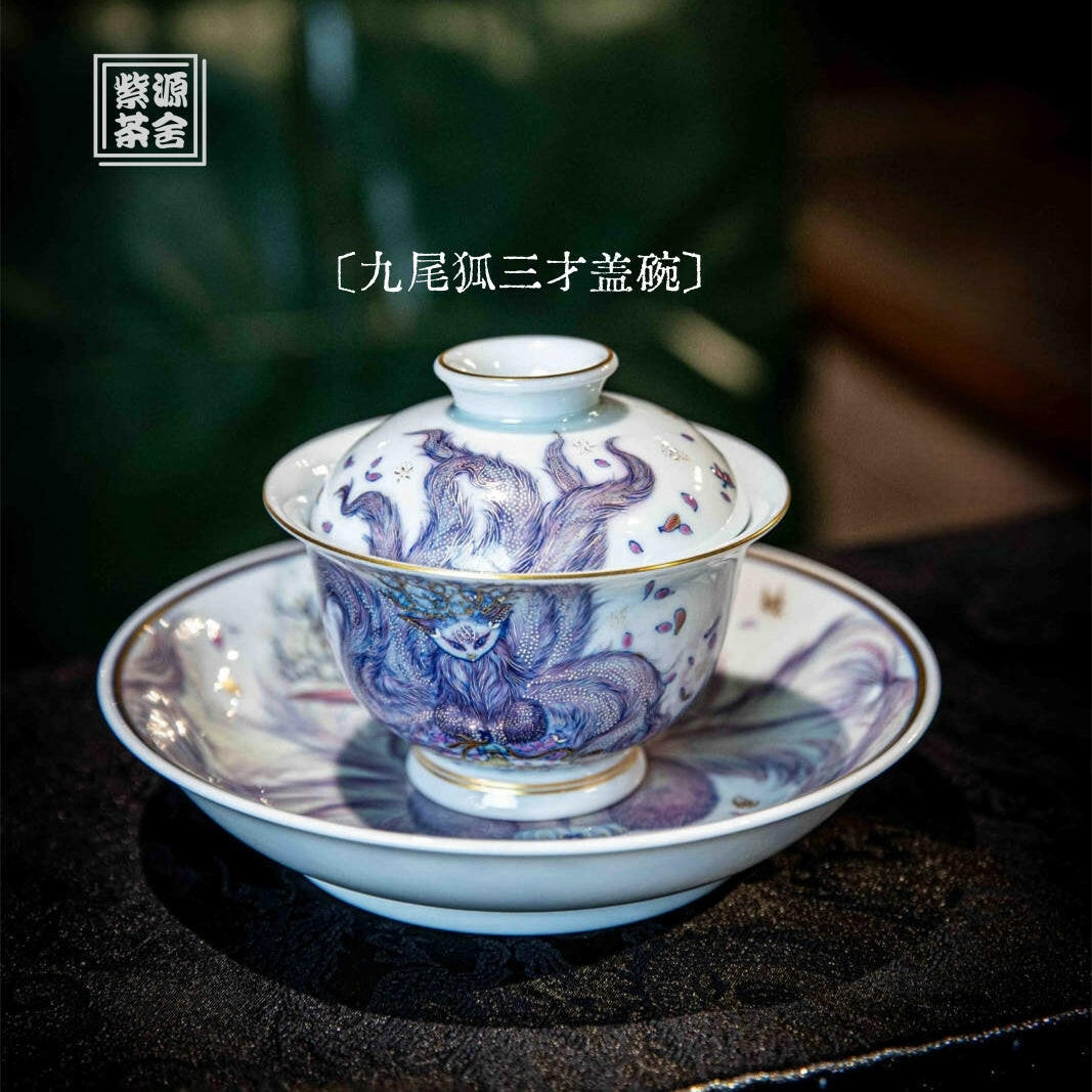 Jiu Wei Hu - Jing De Zhen Porcelain Gaiwan zycschina