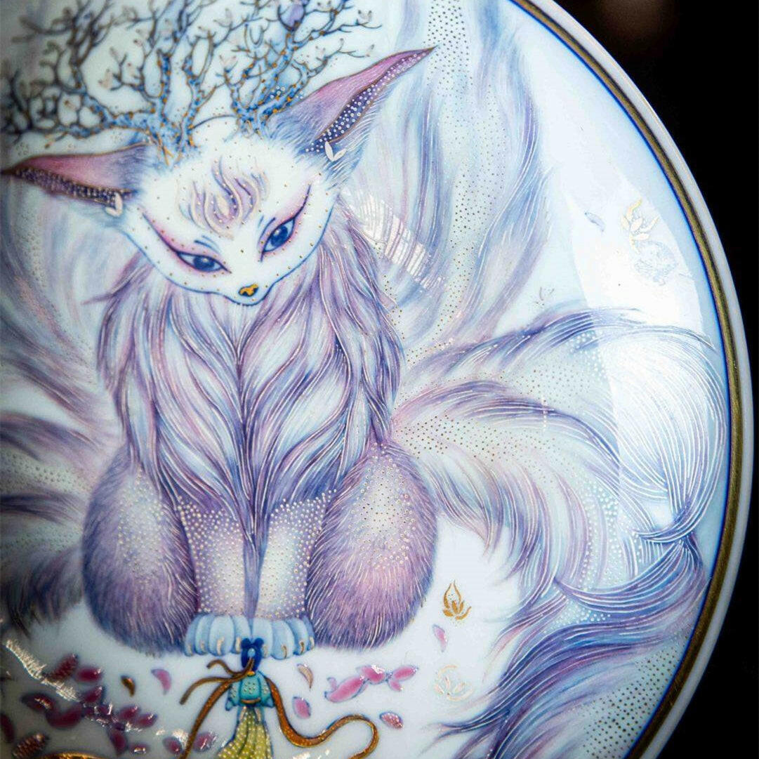 Jiu Wei Hu - Jing De Zhen Porcelain Gaiwan zycschina