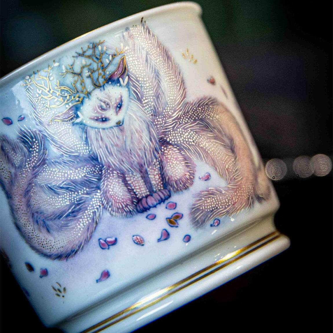 Jiu Wei Hu - Jing De Zhen Porcelain Gaiwan zycschina