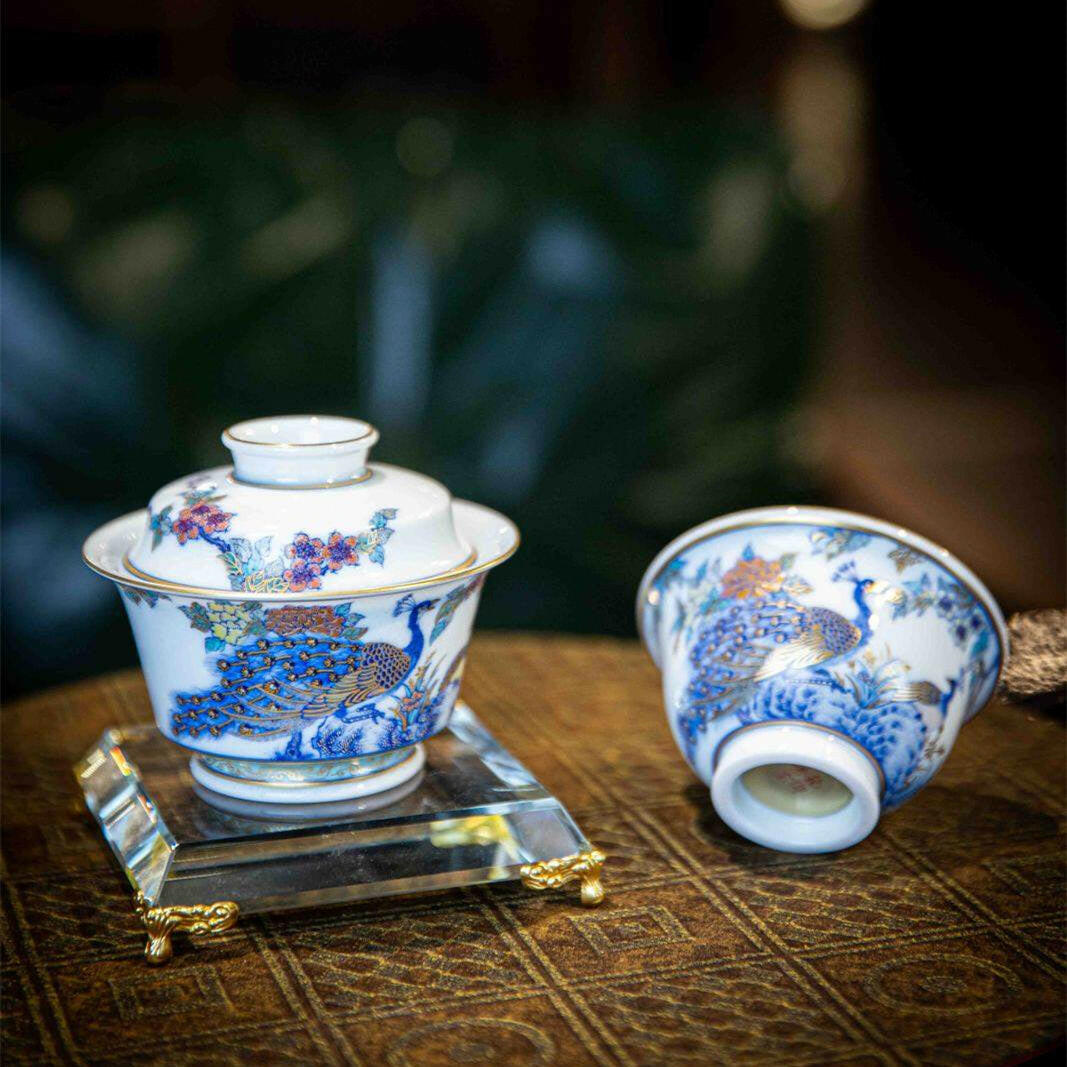 Kong Que - Jing De Zhen Porcelain Gaiwan zycschina