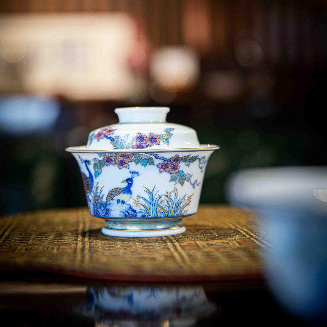 Kong Que - Jing De Zhen Porcelain Gaiwan zycschina