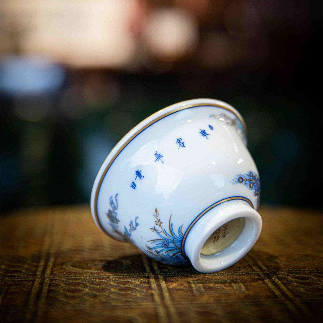 Kong Que - Jing De Zhen Porcelain Gaiwan zycschina