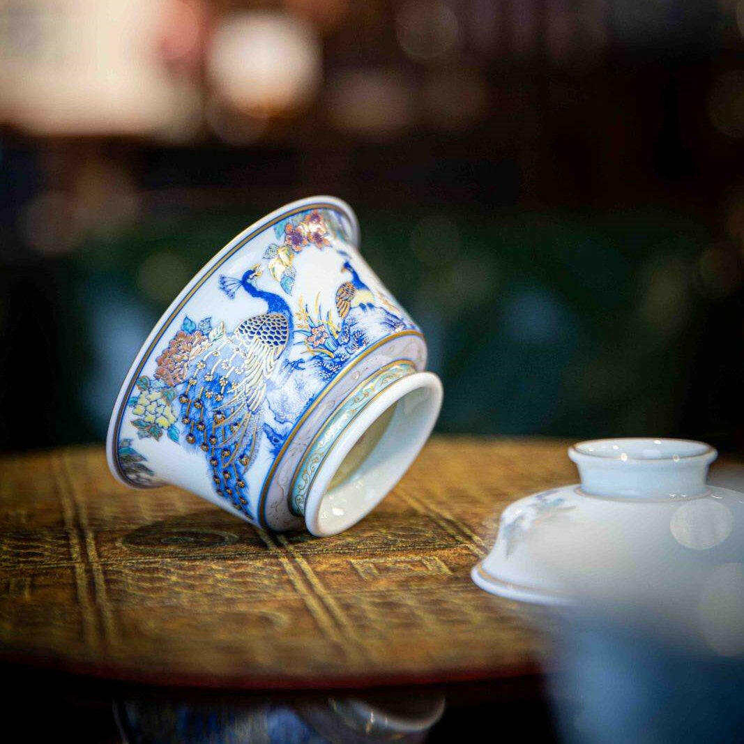 Kong Que - Jing De Zhen Porcelain Gaiwan zycschina