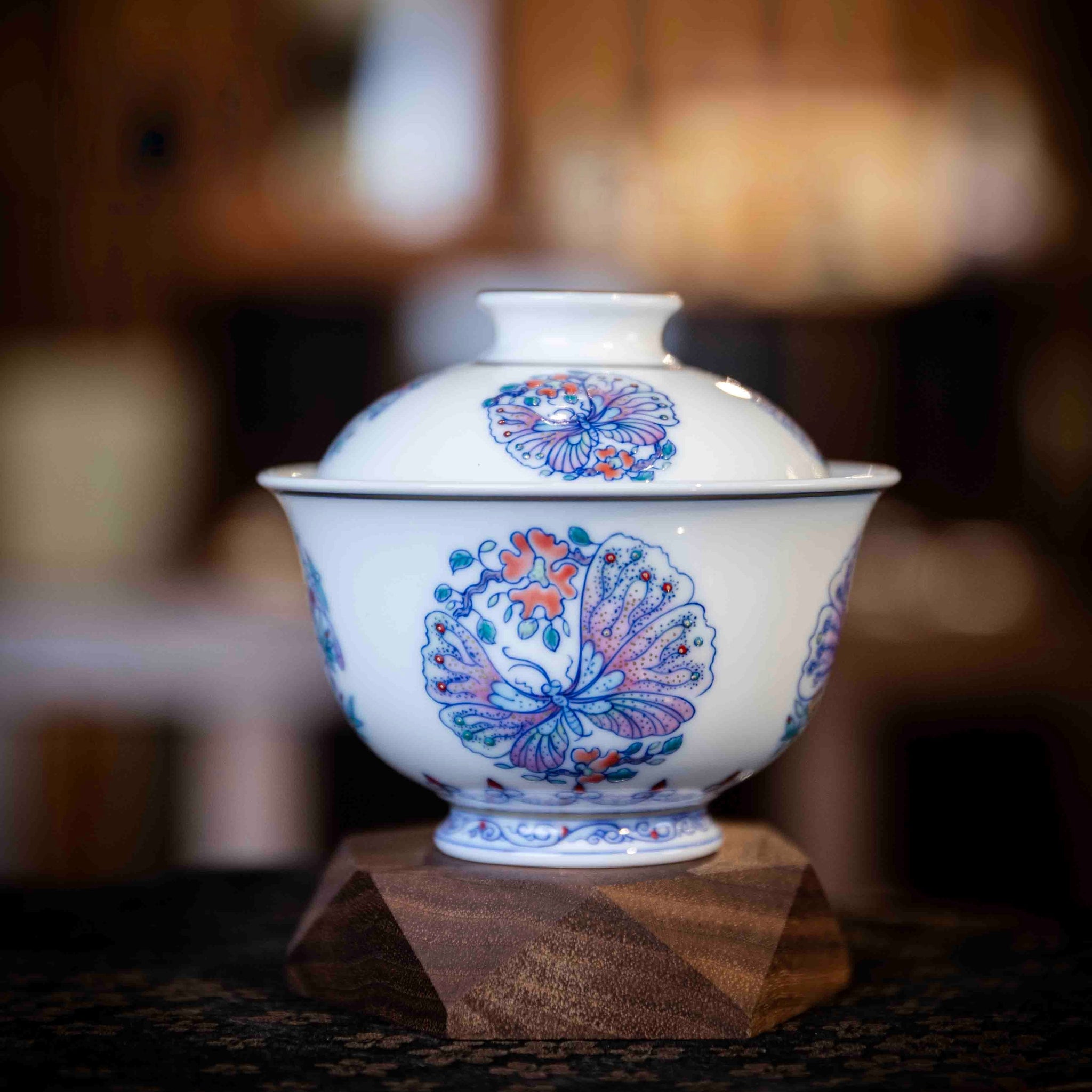 Tuan Hua Die 180cc - Jing De Zhen Porcelain Gaiwan Set zycschina