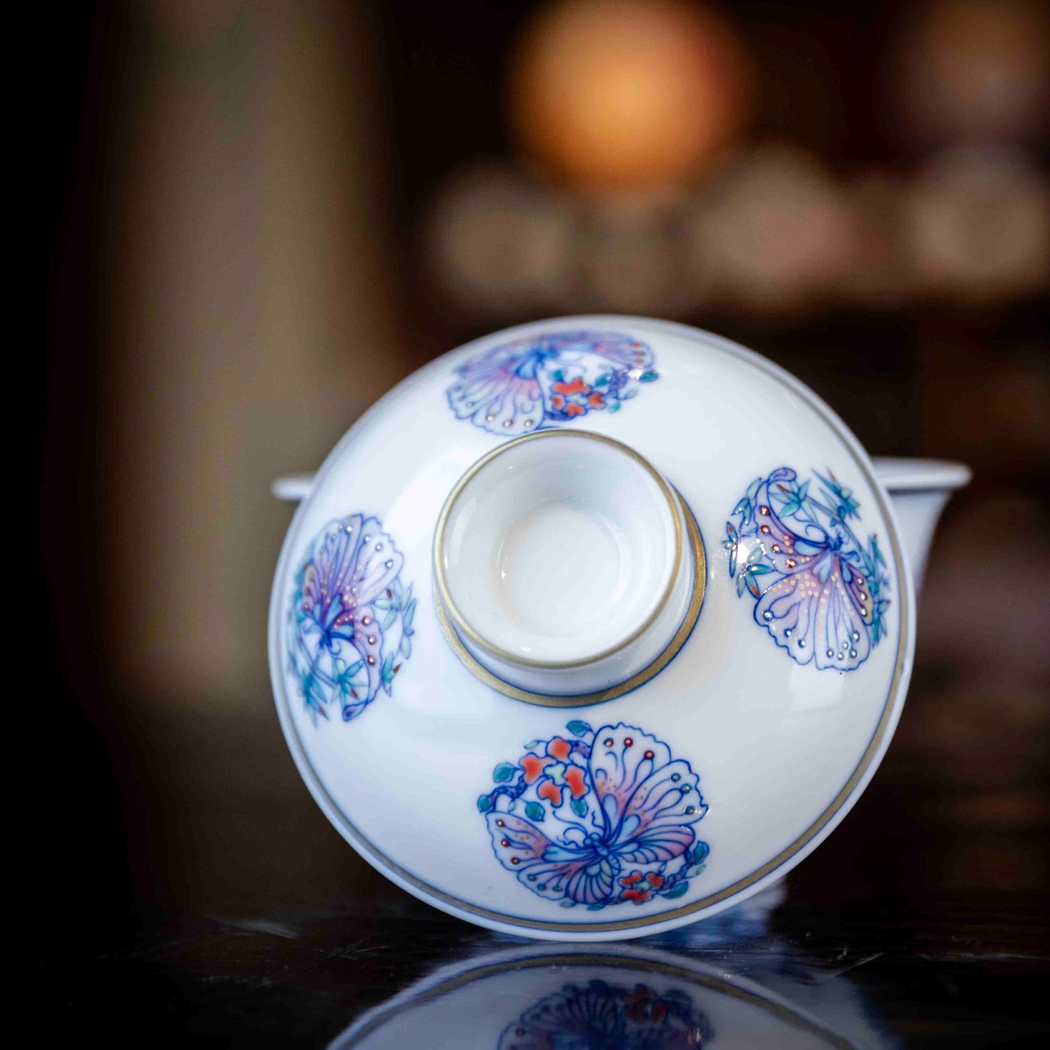 Tuan Hua Die 180cc - Jing De Zhen Porcelain Gaiwan Set zycschina