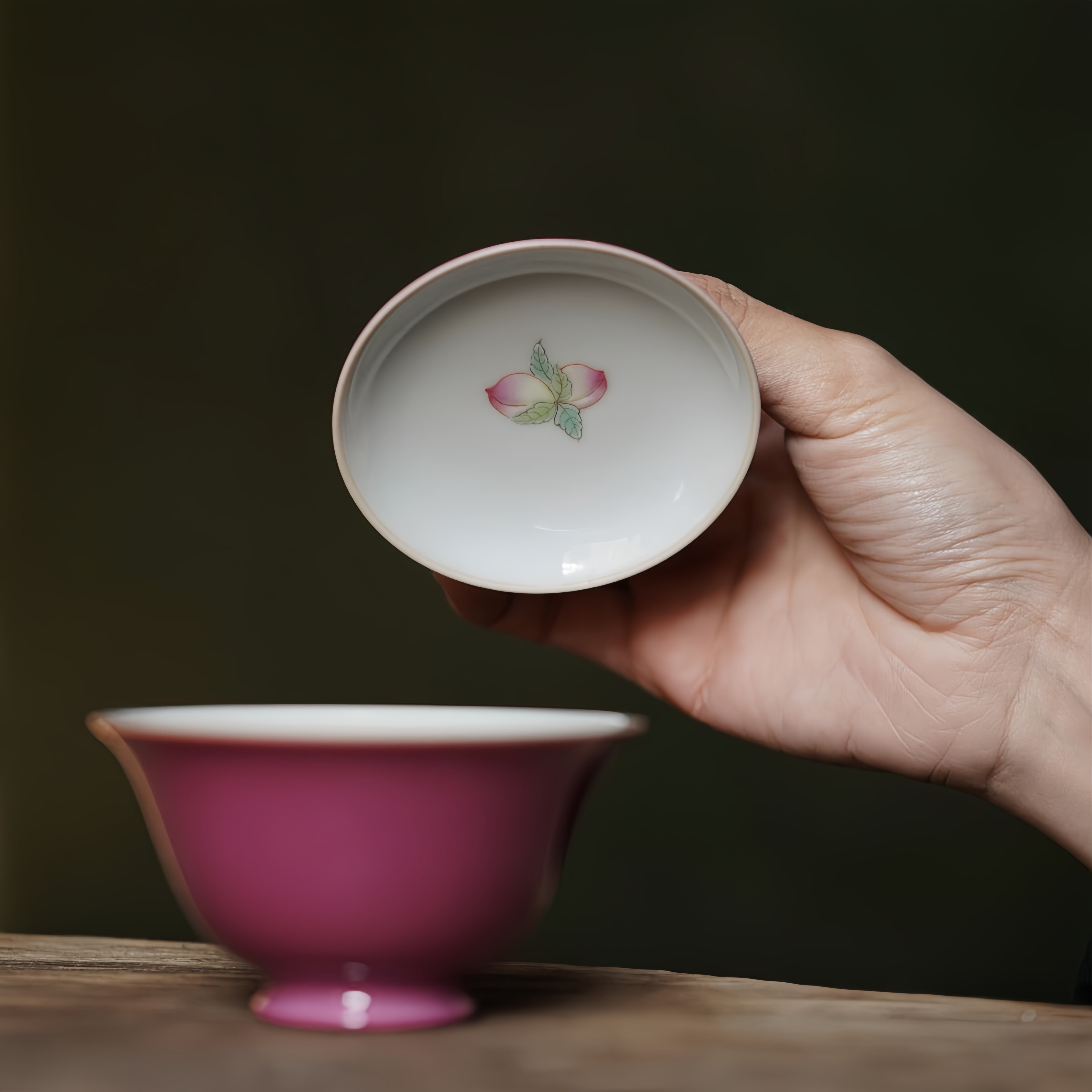 Hu Die/ Yu Tao 100cc - Jing De Zhen Porcelain Gaiwan zycschina