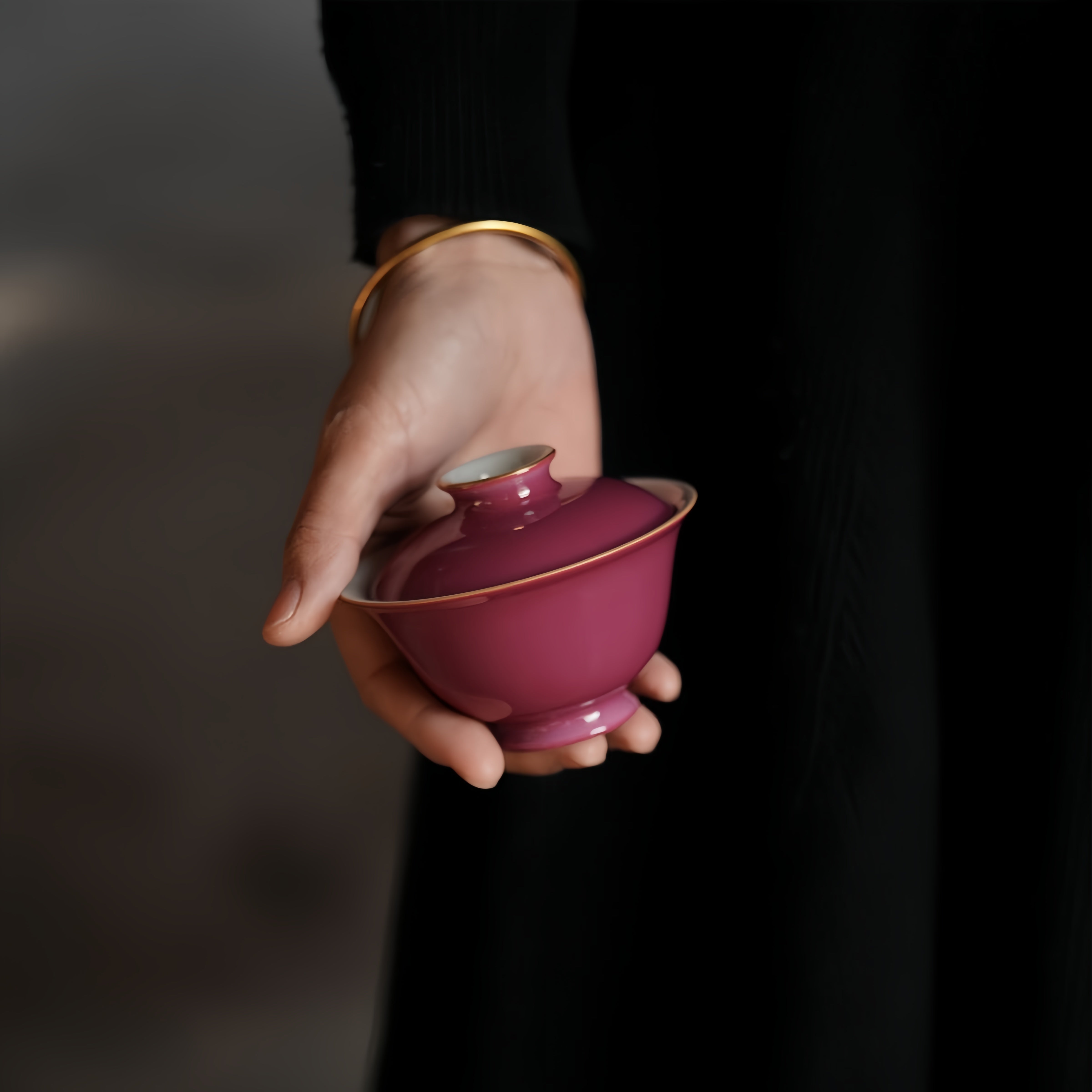 Hu Die/ Yu Tao 100cc - Jing De Zhen Porcelain Gaiwan zycschina