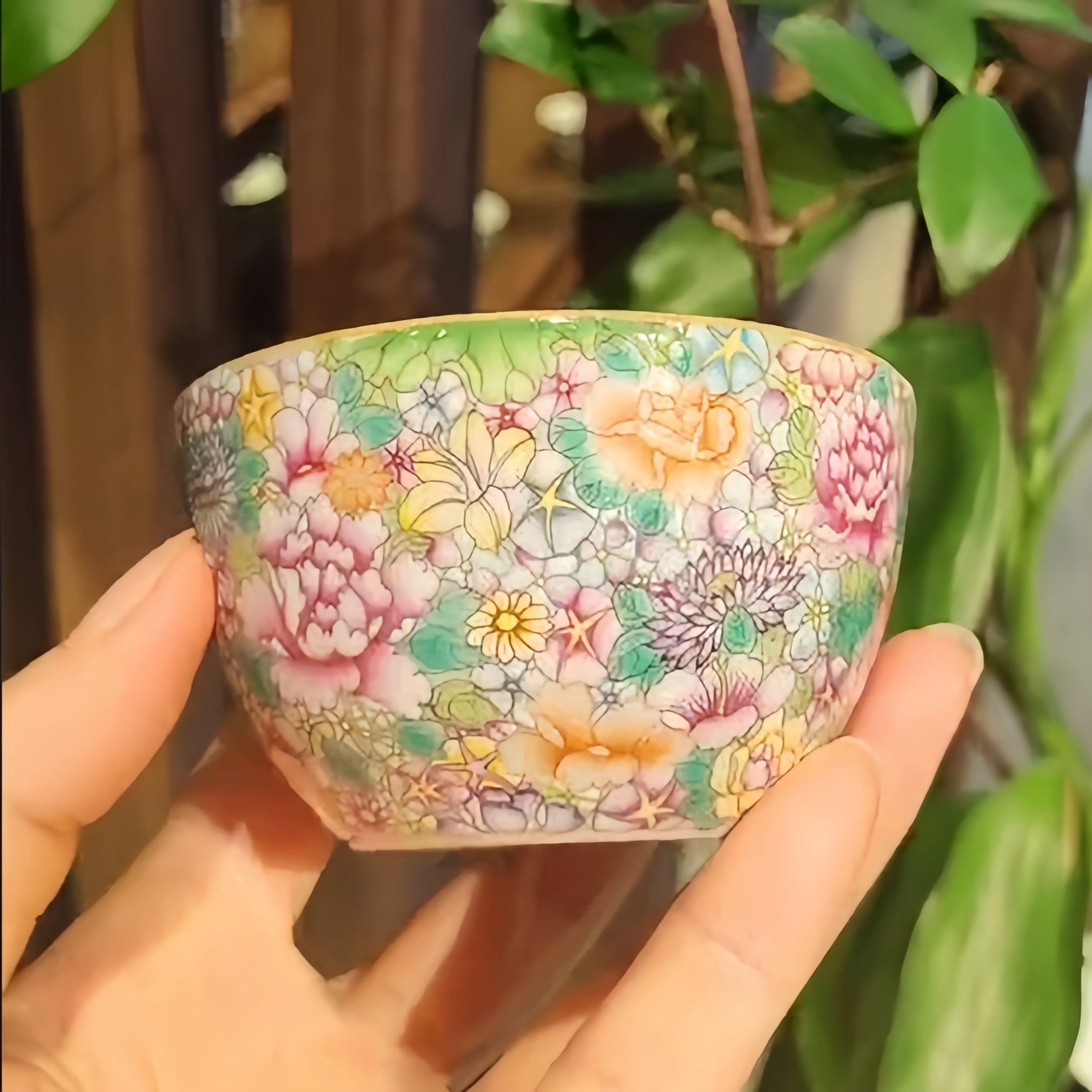 Wan Hua Shou Tao 180cc - Jing De Zhen Porcelain Gaiwan zycschina