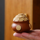 Bringing in wealth and treasures - Purple clay Tea pet zycs_China
