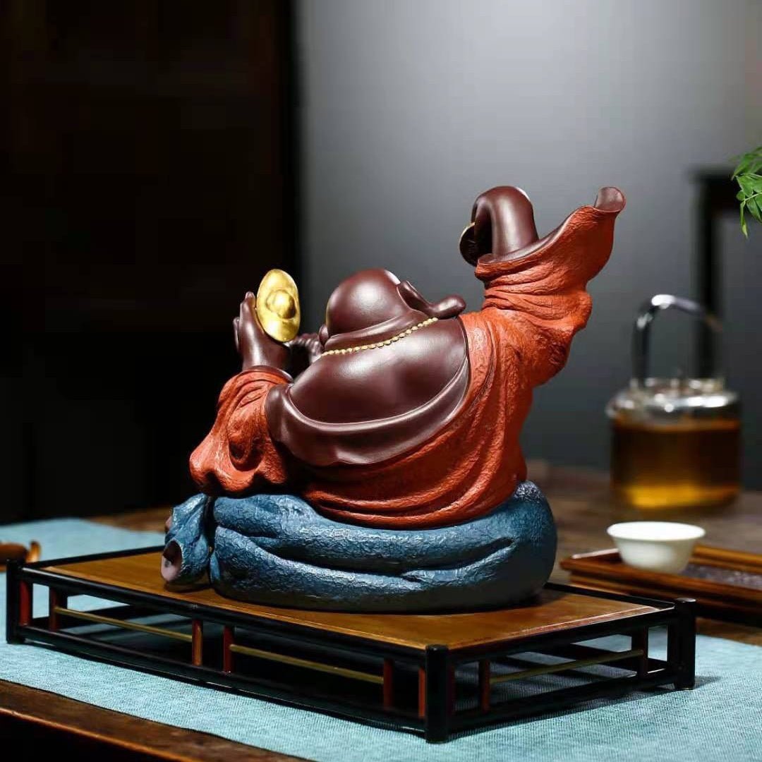 Cai Bao Shuang Shou - Zisha Sculpture 江苏宜兴