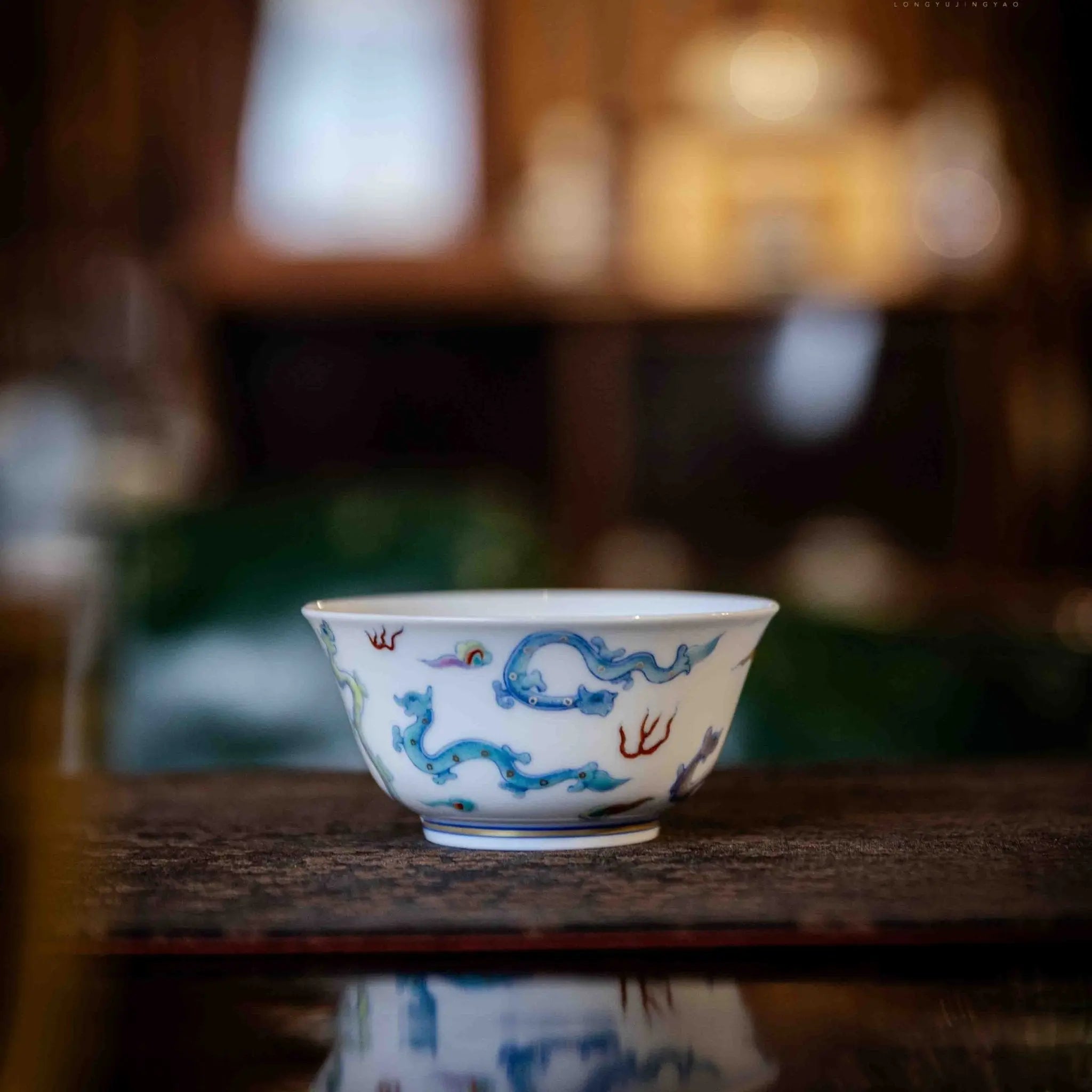 Chi Long 160cc - Jing De Zhen Porcelain Gaiwan zycschina