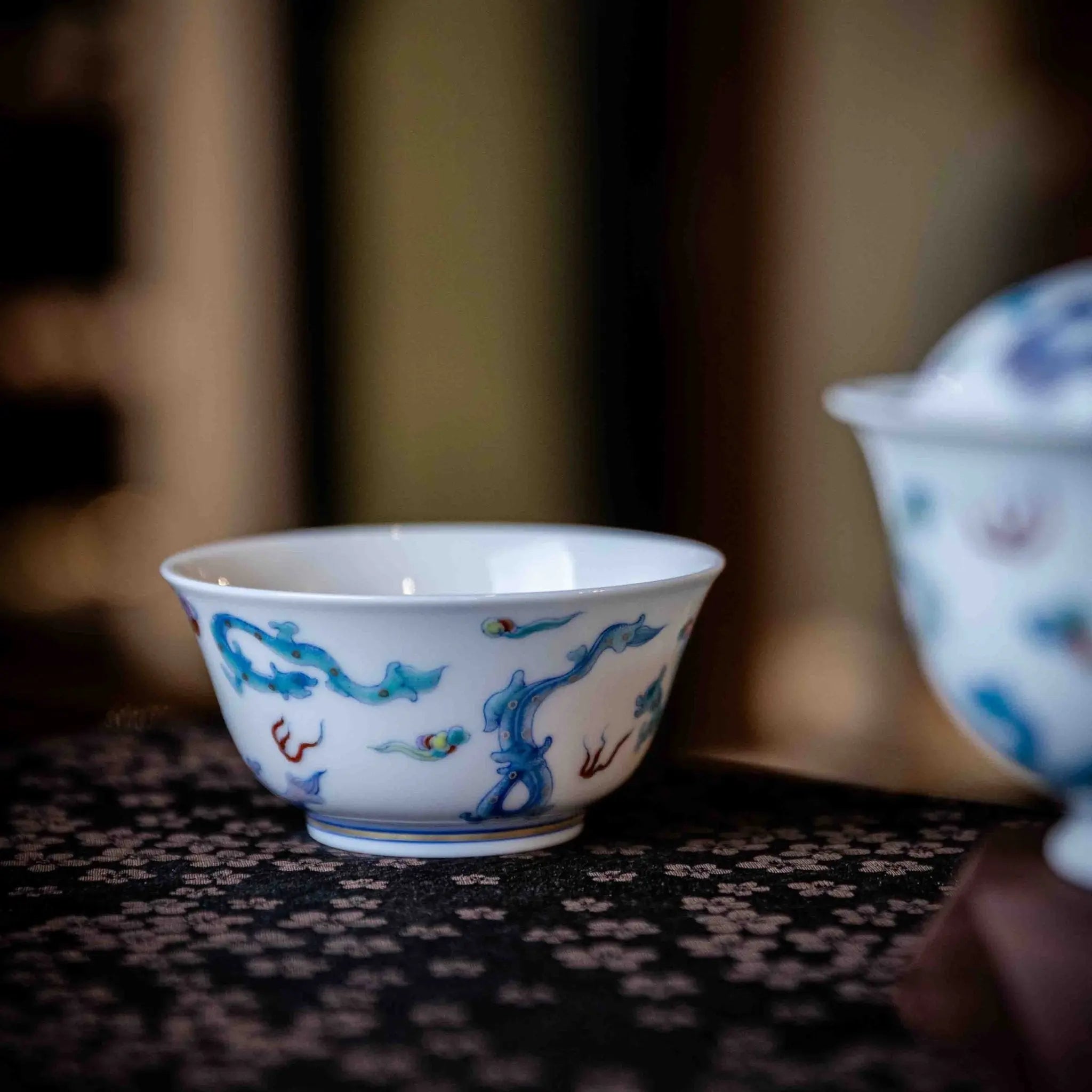 Chi Long 160cc - Jing De Zhen Porcelain Gaiwan zycschina
