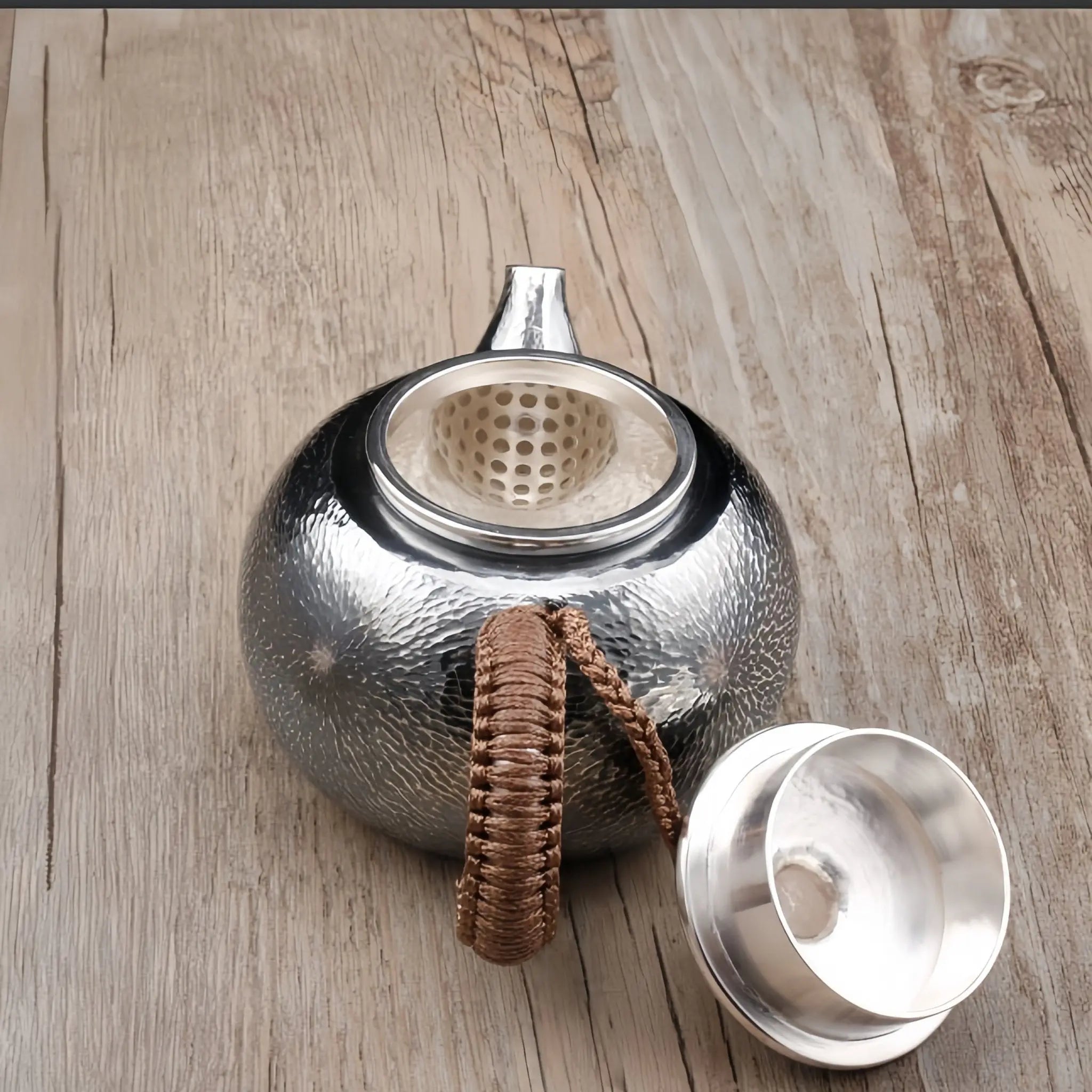 Chui Wen Mu Zhi 150cc - Handmade silver pot zycschina