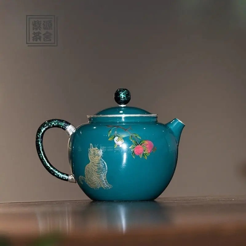 Da Qi Duo Zhi 200cc - Handmade silver pot zycschina