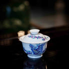 Die Lian Hua 110cc - Jing De Zhen Porcelain Gaiwan zycschina