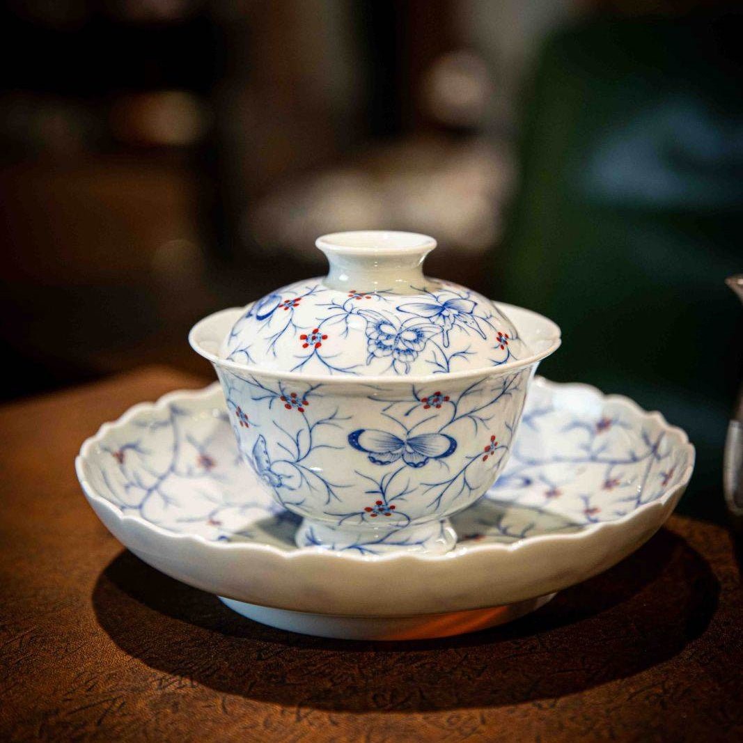 Die Lian Hua 110cc - Jing De Zhen Porcelain Gaiwan zycschina