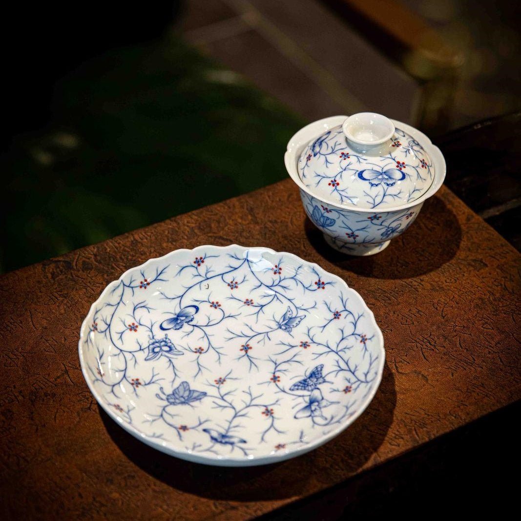 Die Lian Hua 110cc - Jing De Zhen Porcelain Gaiwan zycschina
