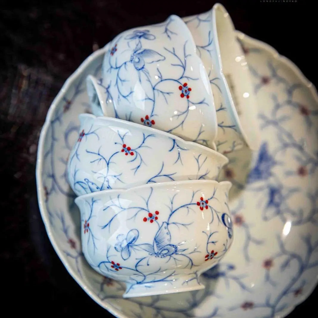 Die Lian Hua 110cc - Jing De Zhen Porcelain Gaiwan zycschina