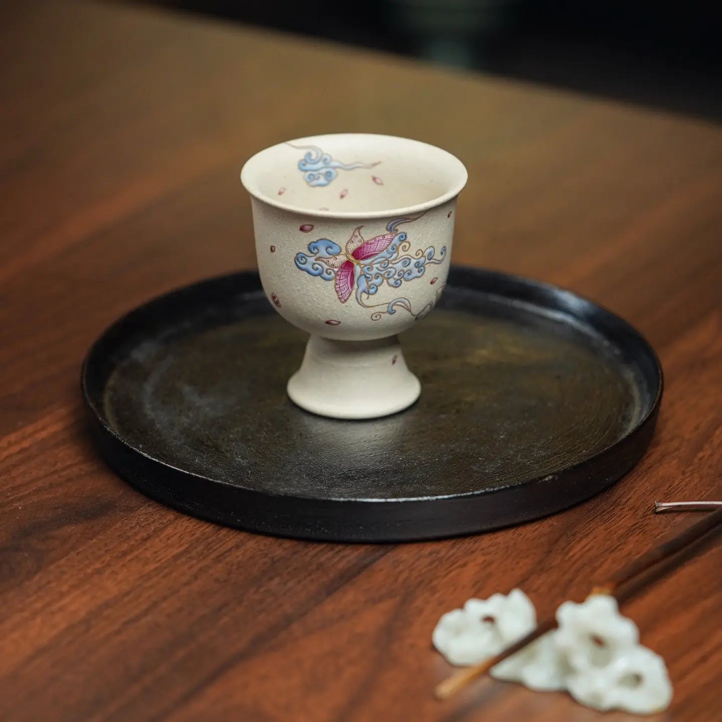 Die Lian Hua 90cc - Yixing Handmade Teacup 江苏宜兴
