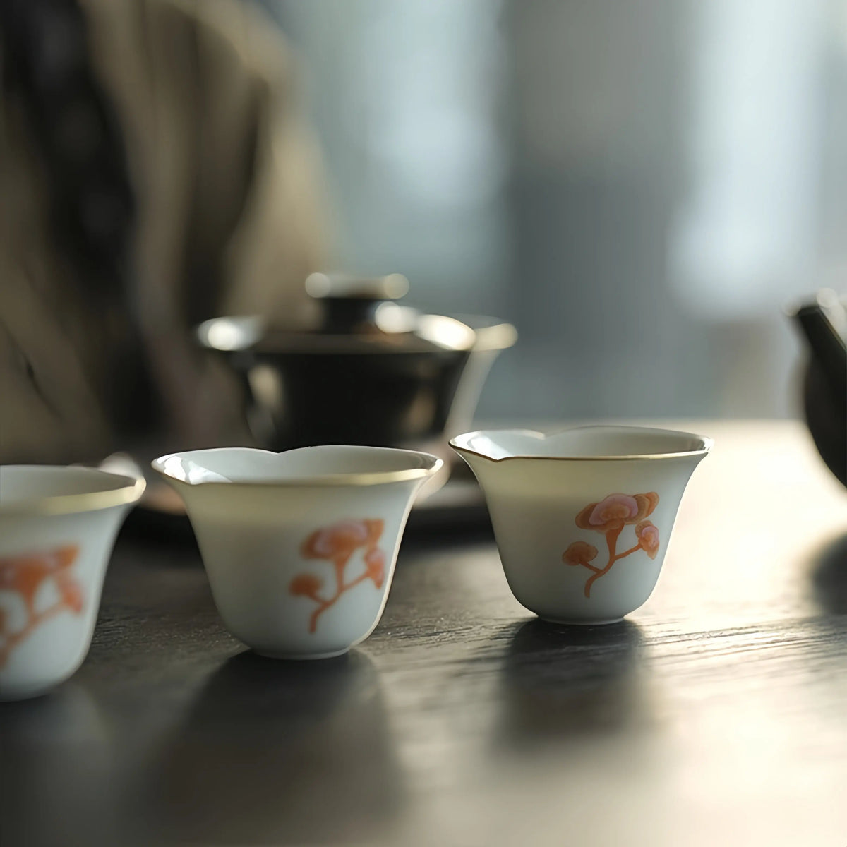 Fan Hong Wan Hua 130cc - Jingdezhen Porcelain Gaiwan Gift Set zycschina
