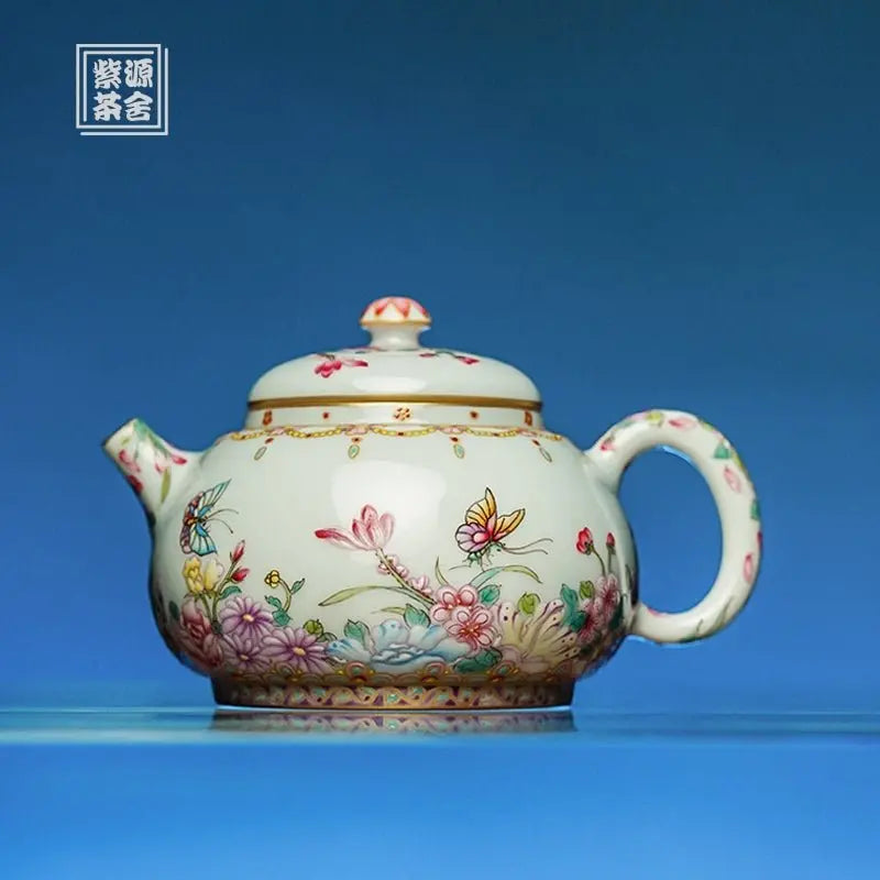 Fan Hua Ying Die 130cc - Jing De Zhen Porcelain Teapot zycschina