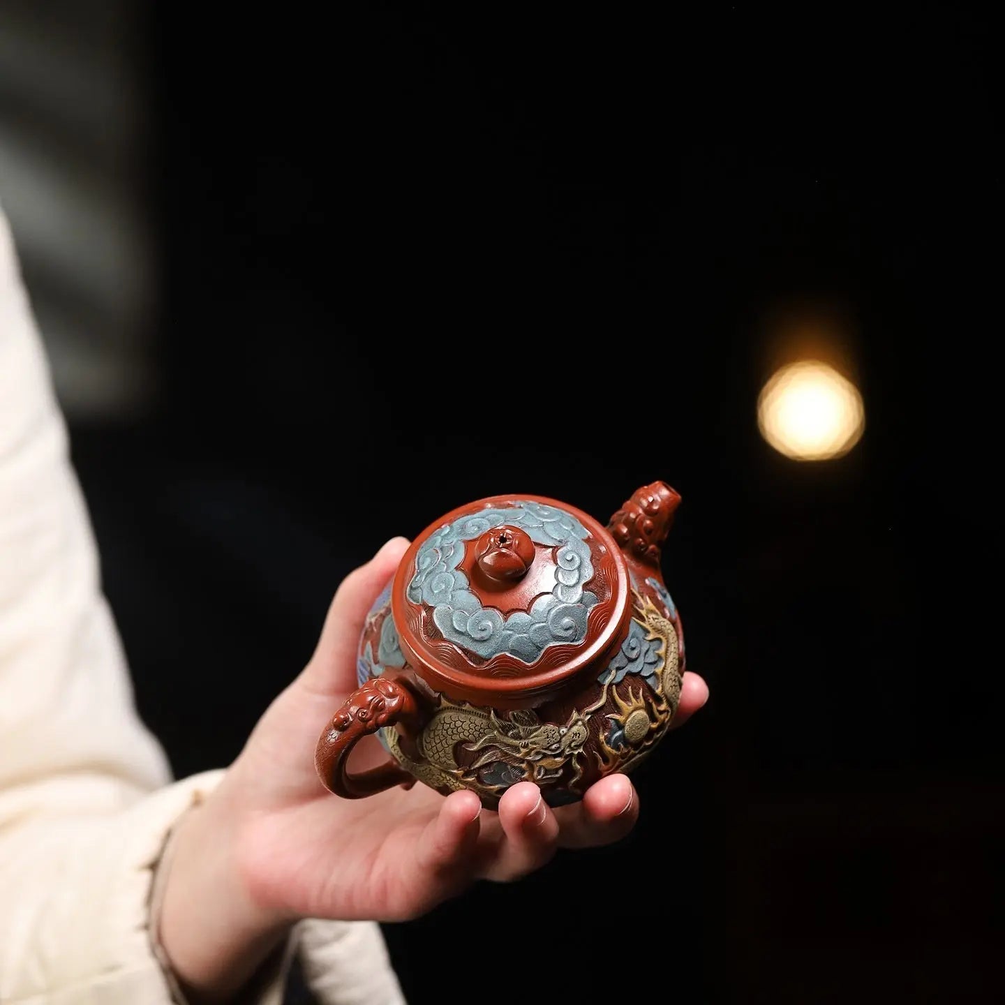 Fu Diao Pan Hu 210cc - Yixing Handmade Teapot 江苏宜兴